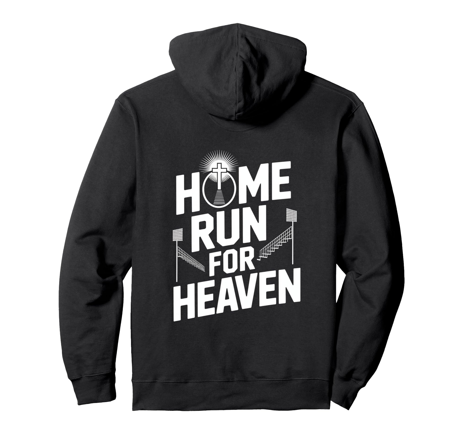 Home Run Heaven Christian Baseball Hoodie - Custom Art Print for Adults - T-Shirt, Sweatshirt, Hoodie