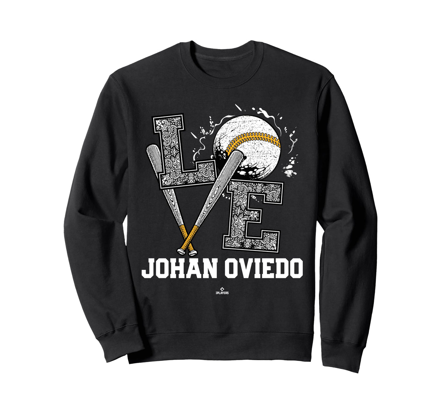 Distressed Baseball Love Johan Sweatshirt - Fun Novelty Design for Adults - T-Shirt, Sweatshirt, Hoodie