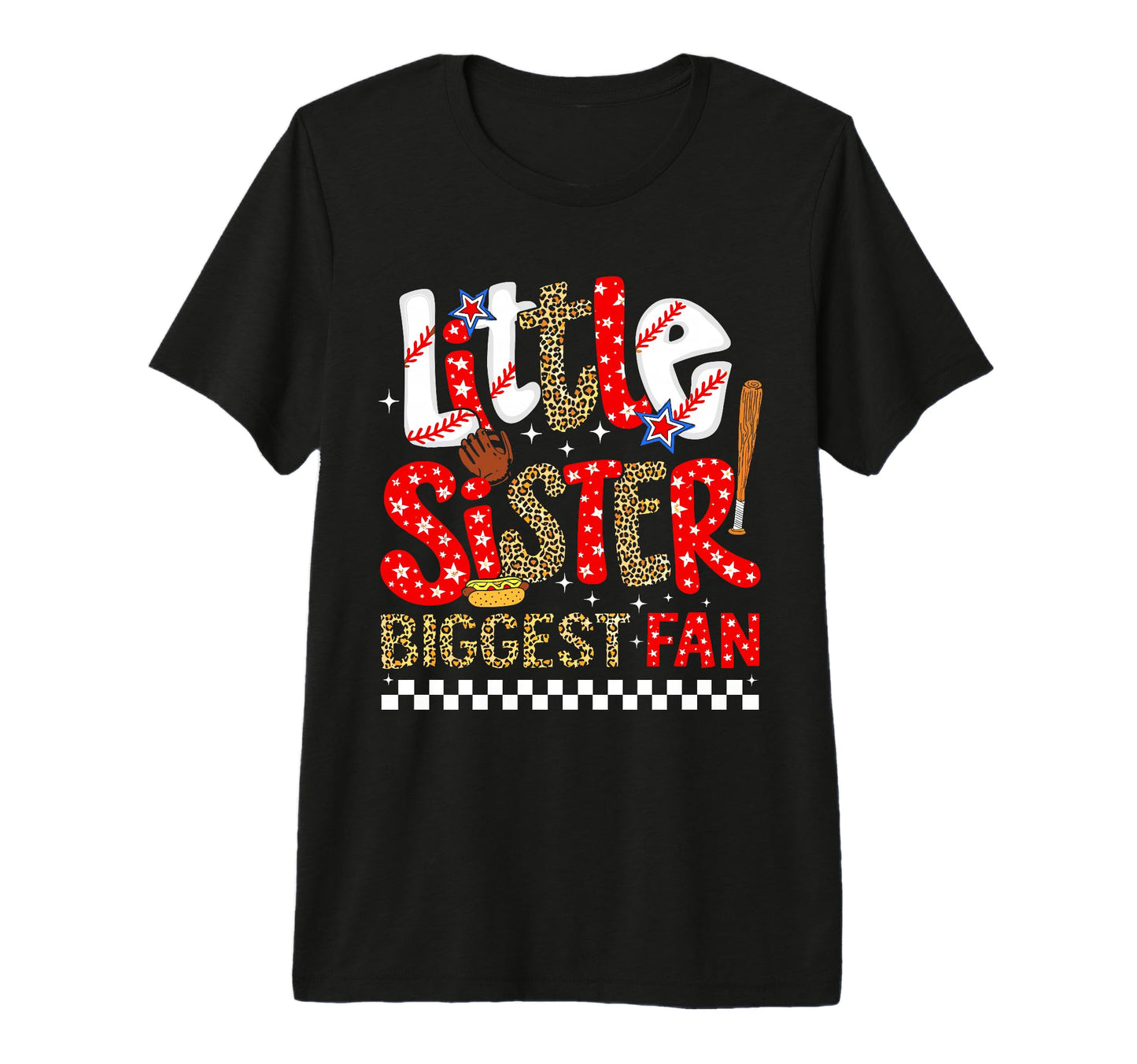 Funny Little Sister Biggest Fan T-Shirt - Fun Novelty Design for Adults - T-Shirt, Sweatshirt, Hoodie
