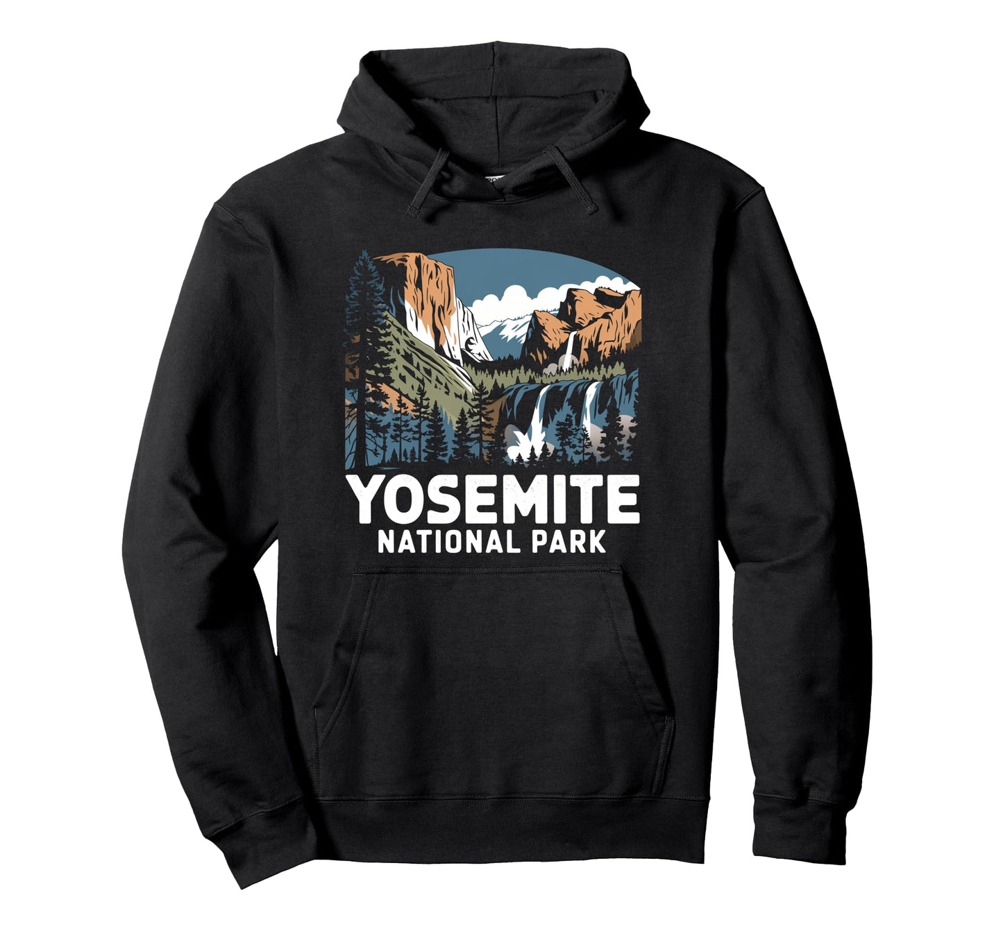 Yosemite Falls California National Park Hoodie - Minimalist Print Unisex - T-Shirt, Sweatshirt, Hoodie