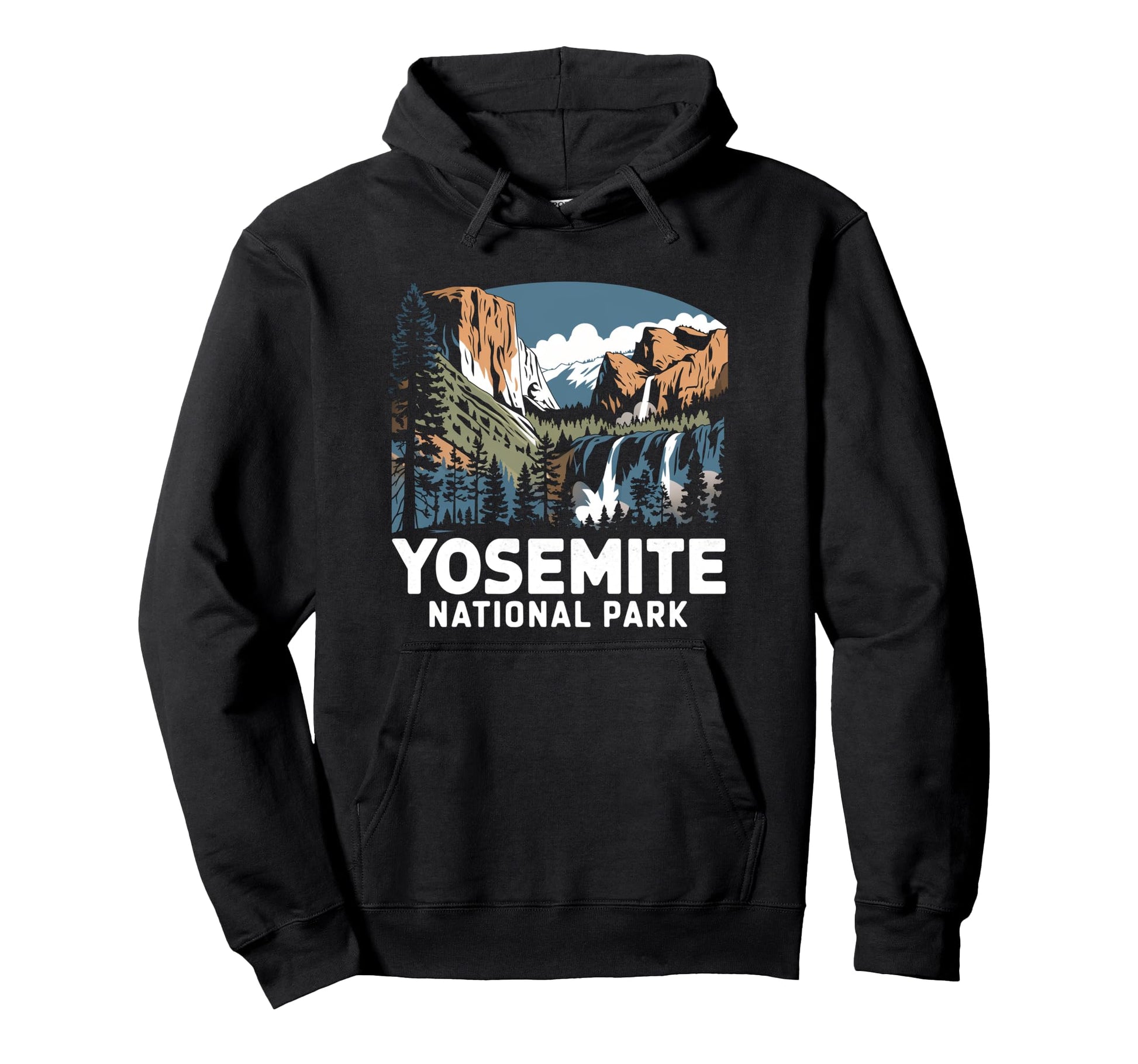 Yosemite Falls California National Park Hoodie - Minimalist Print Unisex - T-Shirt, Sweatshirt, Hoodie