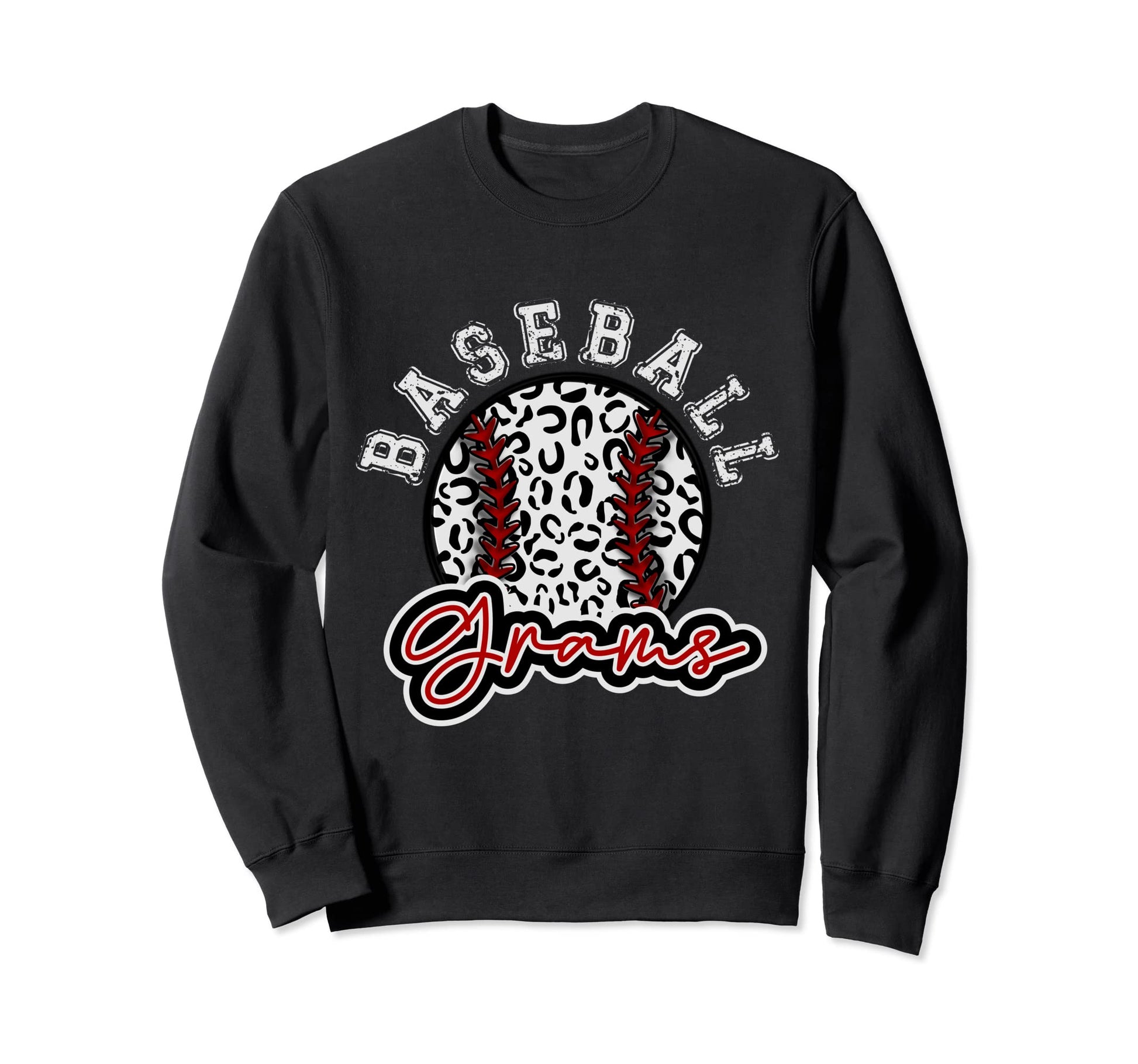 Leopard Cheetah Baseball Grams Sweatshirt - Fun Novelty Design for Adults - T-Shirt, Sweatshirt, Hoodie