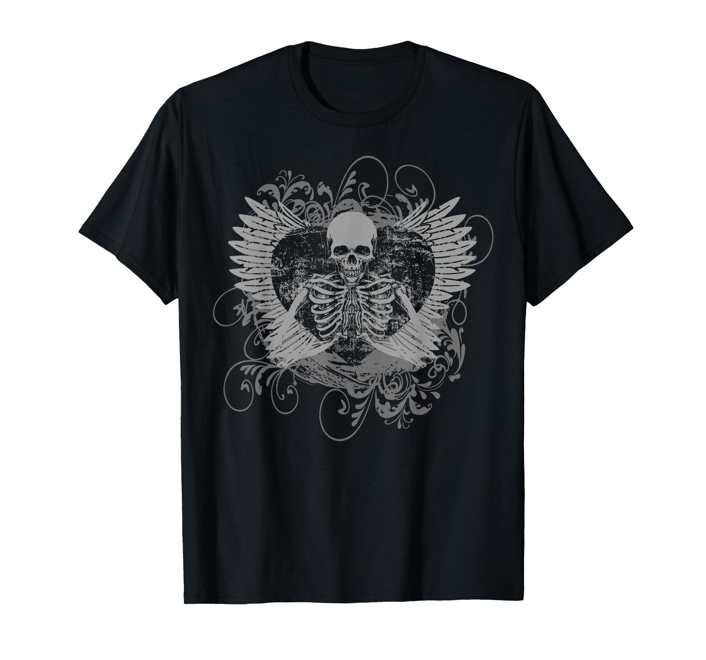 Skeleton Fairy Grunge Y2K Aesthetic T-Shirt - Aesthetic Graphic for Adults - T-Shirt, Sweatshirt, Hoodie
