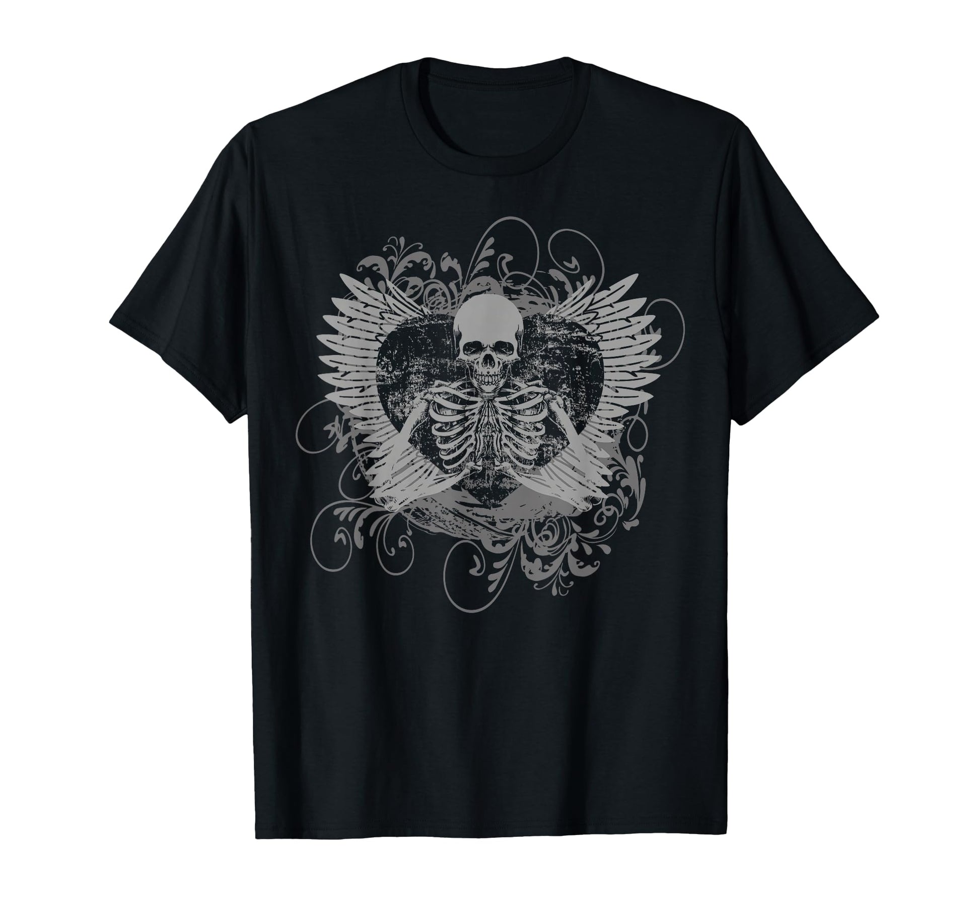 Skeleton Fairy Grunge Y2K Aesthetic T-Shirt - Aesthetic Graphic for Adults - T-Shirt, Sweatshirt, Hoodie