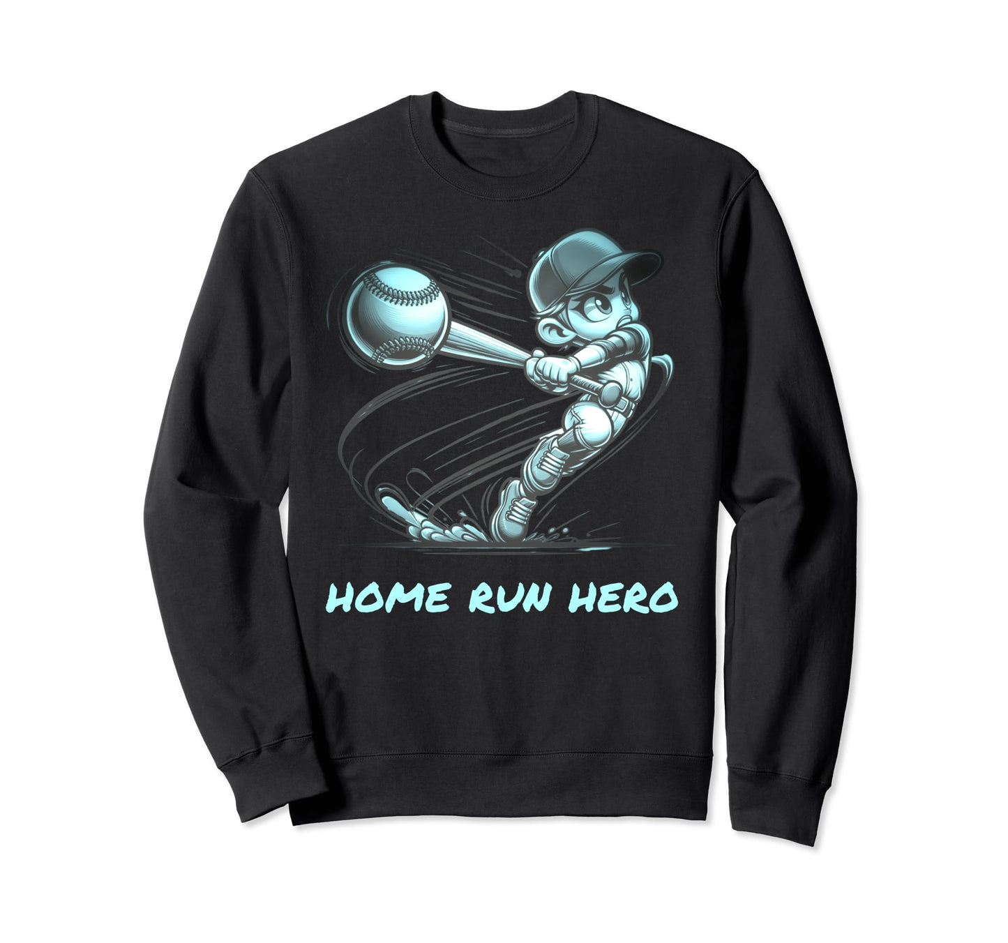 Home Run Hero Fun Softball Baseball Sweatshirt - Unique Graphic Men Women - T-Shirt, Sweatshirt, Hoodie