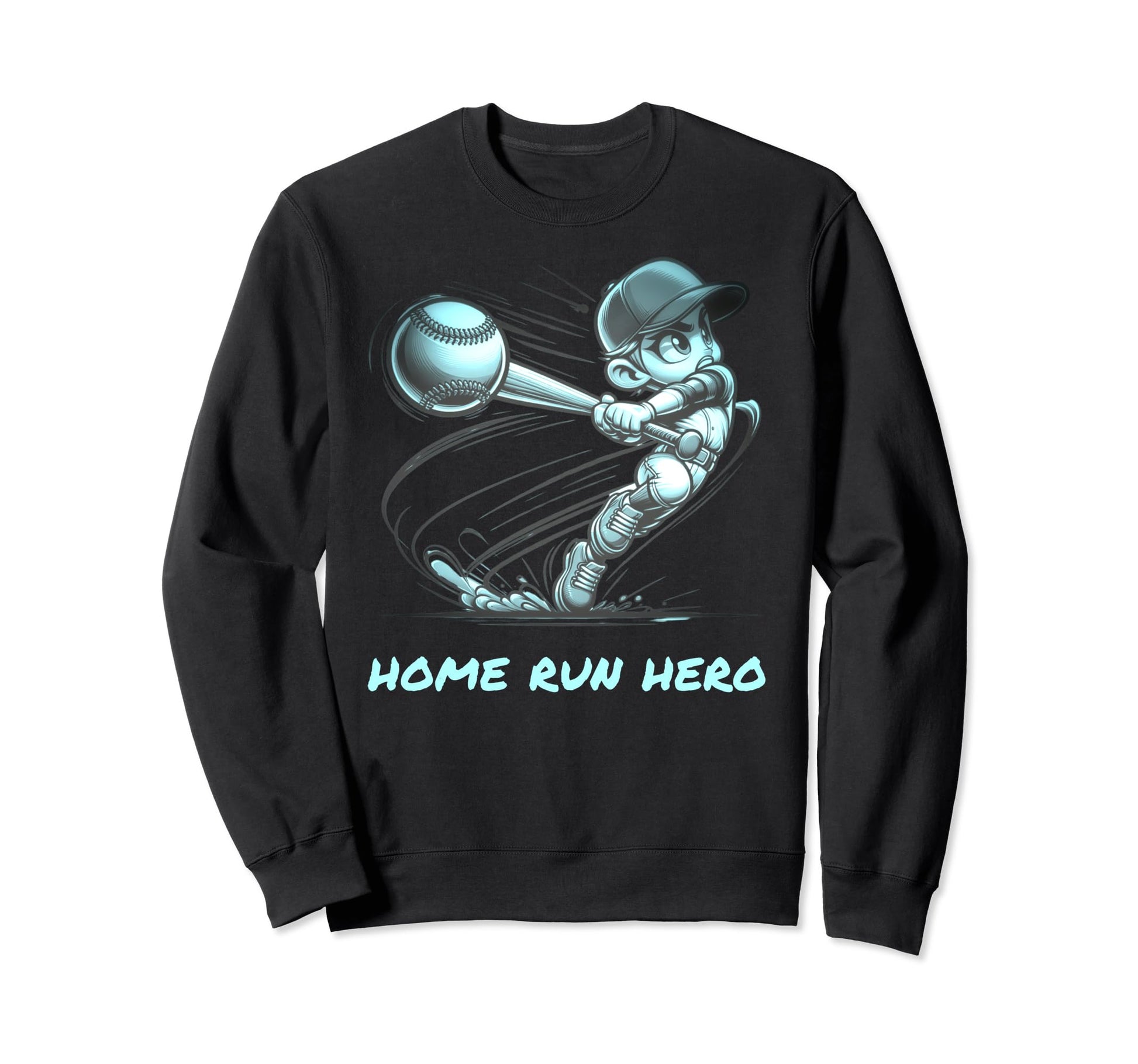 Home Run Hero Fun Softball Baseball Sweatshirt - Unique Graphic Men Women - T-Shirt, Sweatshirt, Hoodie