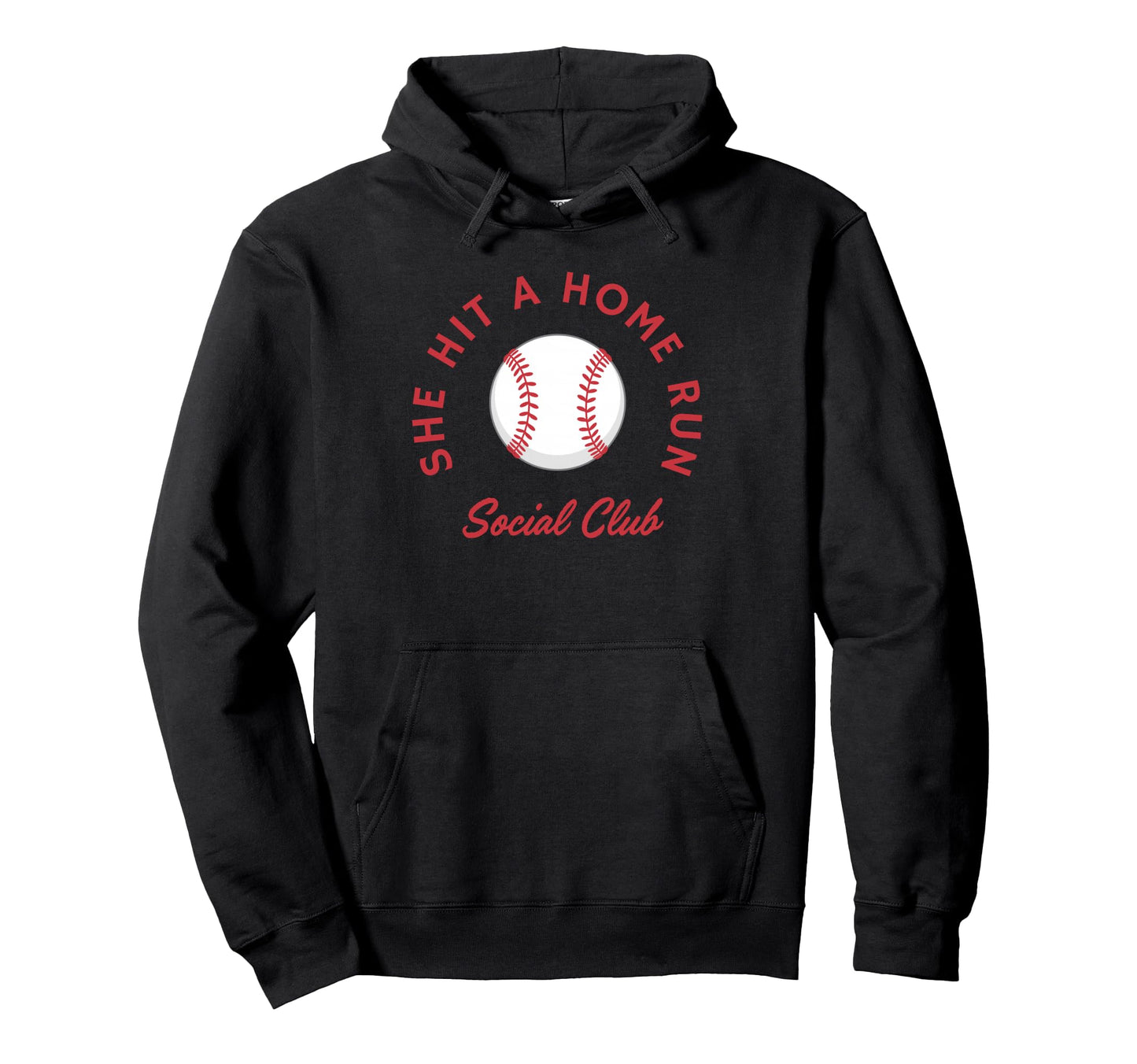 She Hit Home Run Social Club Bachelorette Hoodie - Trendy Graphic Unisex - T-Shirt, Sweatshirt, Hoodie
