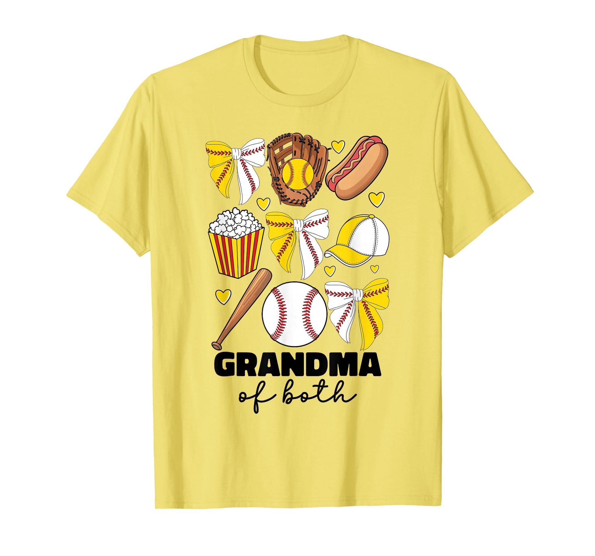 Grandma Both Baseball And Softball T-Shirt - Fun Novelty Design Men Women - T-Shirt, Sweatshirt, Hoodie