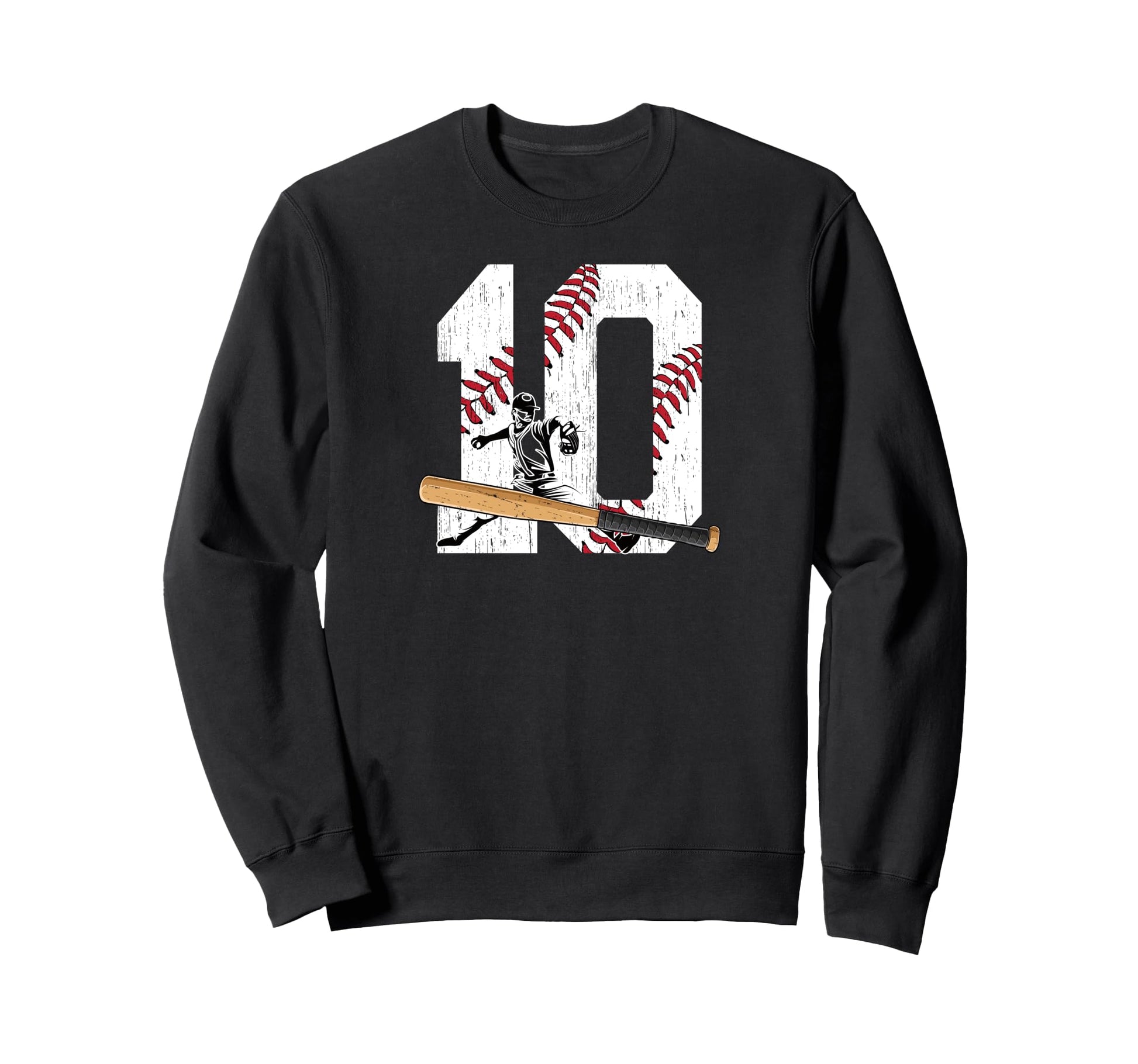 10Th Birthday Party Baseball Ten Sweatshirt - Minimalist Print for Adults - T-Shirt, Sweatshirt, Hoodie