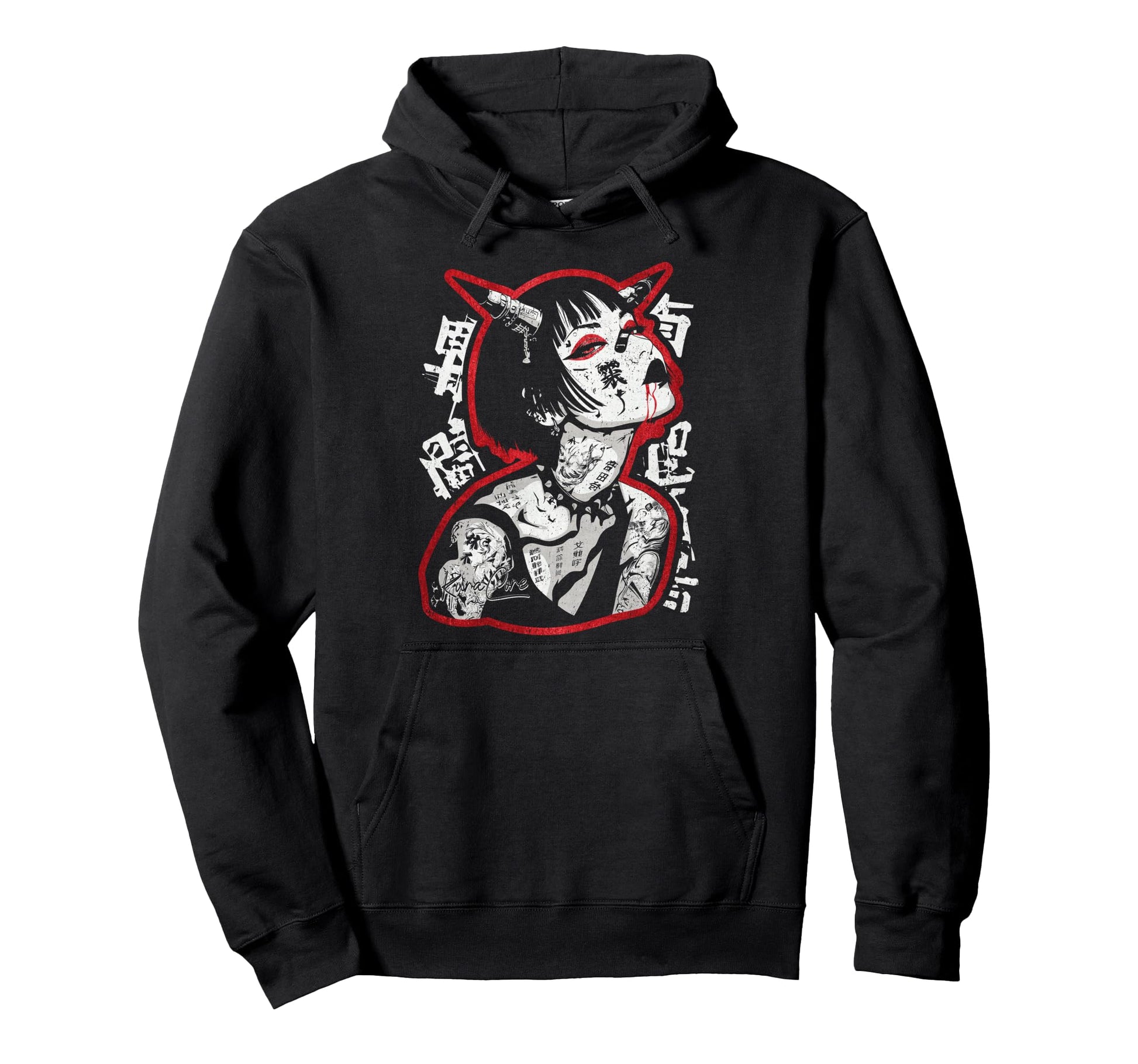 Japanese Streetwear Cyberpunk Y2K Hoodie - Fun Novelty Design Unisex - T-Shirt, Sweatshirt, Hoodie