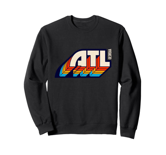 Atlanta Georgia Atl 1970S 1980S Sweatshirt - Aesthetic Graphic for Adults - T-Shirt, Sweatshirt, Hoodie