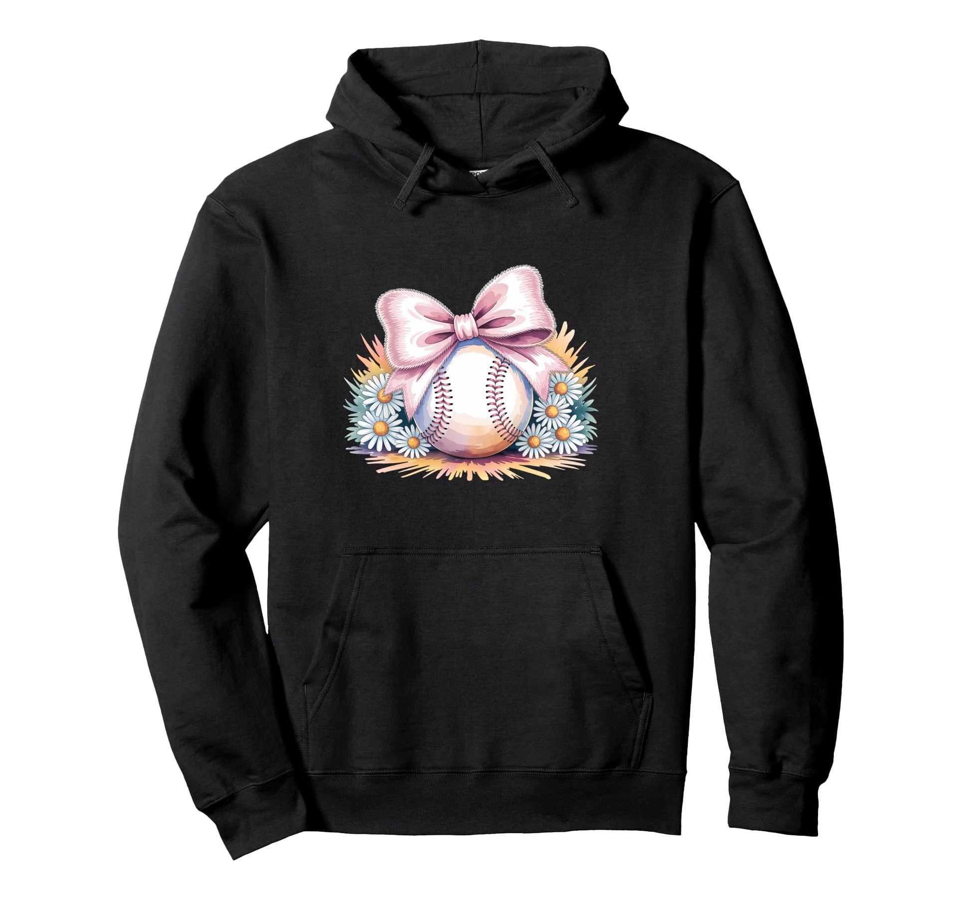 Baseball Coquette Bow Baseball Mom Hoodie - Graphic Print Unisex - T-Shirt, Sweatshirt, Hoodie