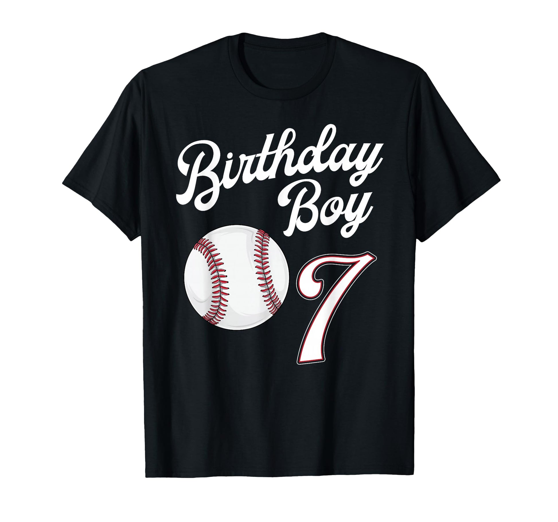 7 Years Old Baseball Themed 7Th T-Shirt - Custom Art Print Men Women - T-Shirt, Sweatshirt, Hoodie