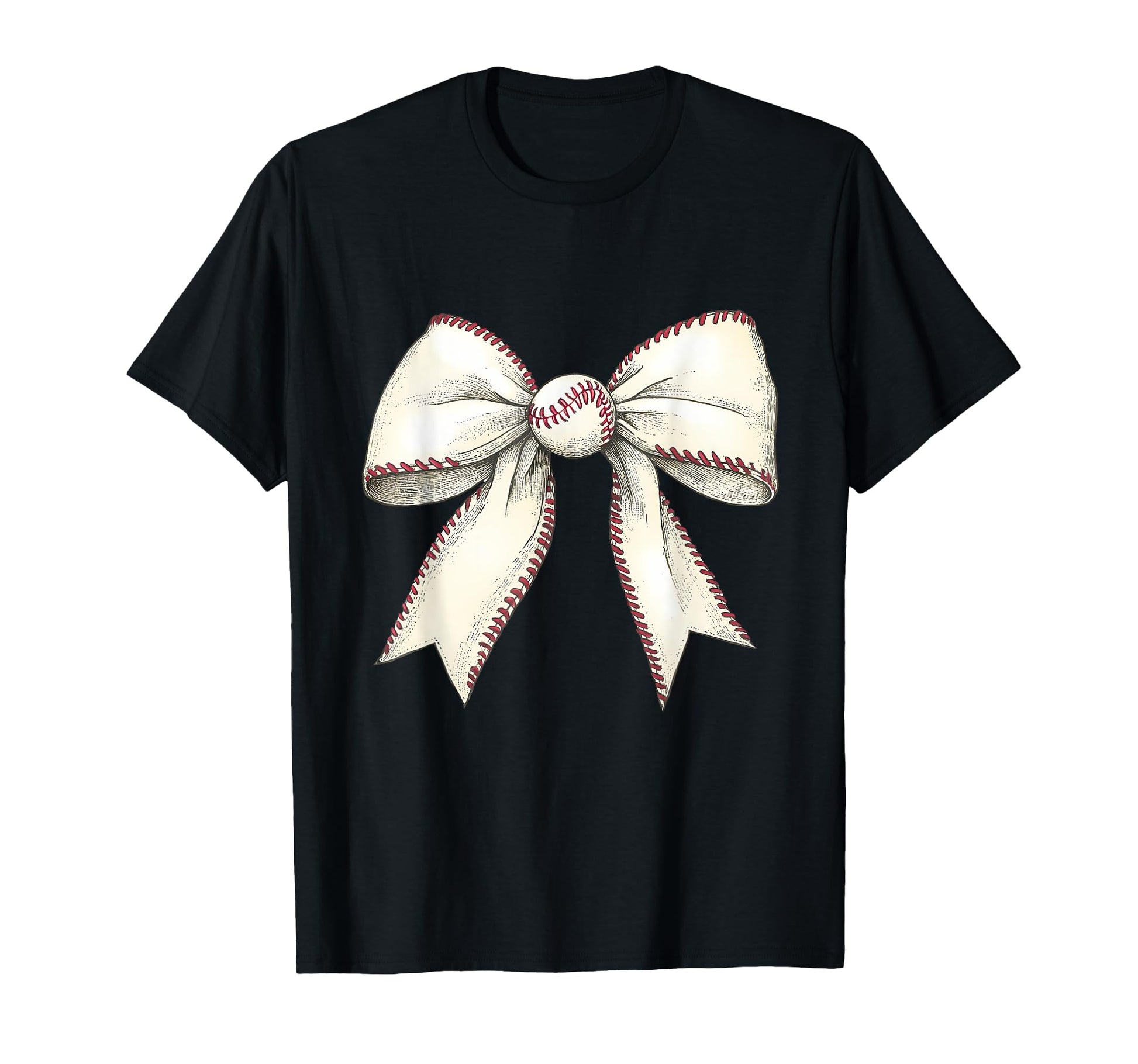 Baseball Coquette Bow Baseball Player T-Shirt - Graphic Print Men Women - T-Shirt, Sweatshirt, Hoodie