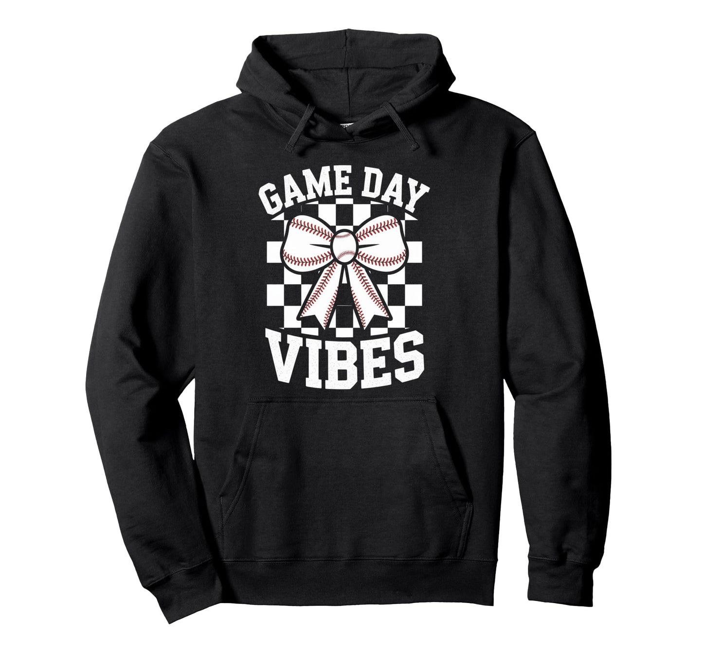 Game Day Vibes Coquette Bow Baseball Hoodie - Trendy Graphic for Adults - T-Shirt, Sweatshirt, Hoodie