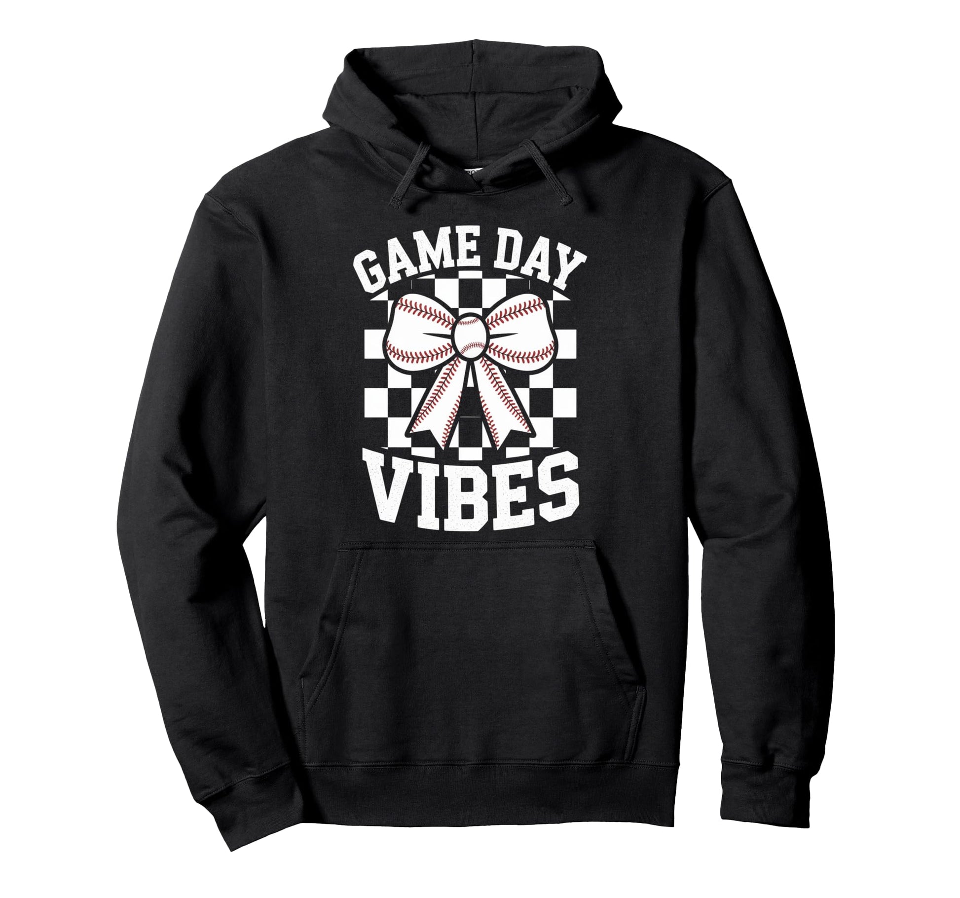 Game Day Vibes Coquette Bow Baseball Hoodie - Trendy Graphic for Adults - T-Shirt, Sweatshirt, Hoodie