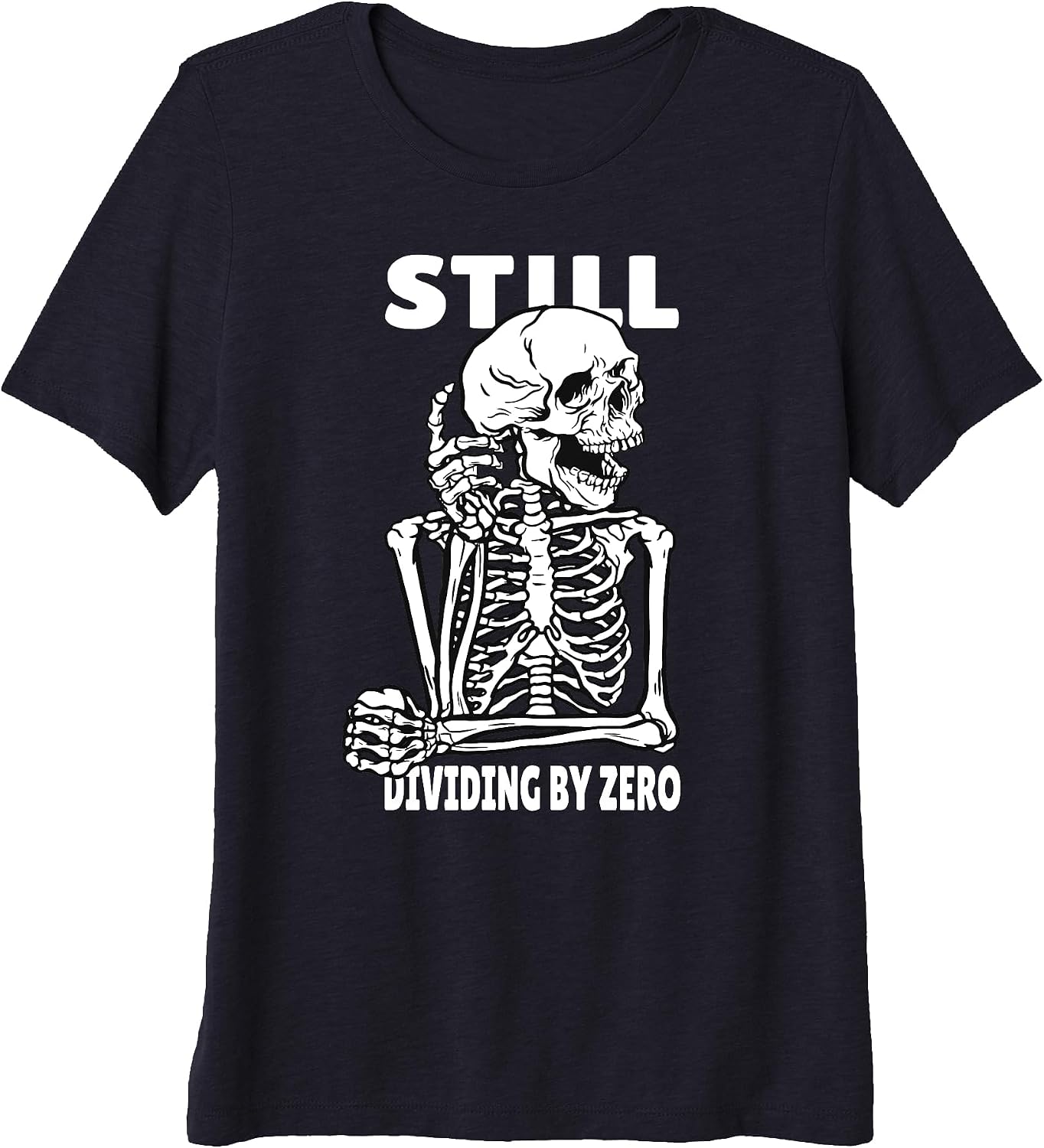 Math Geek Aesthetic Dark Humor Skeleton STEM Meme - Adult & Kids T-Shirts, Sweatshirts & Hoodies apparel design preview 1