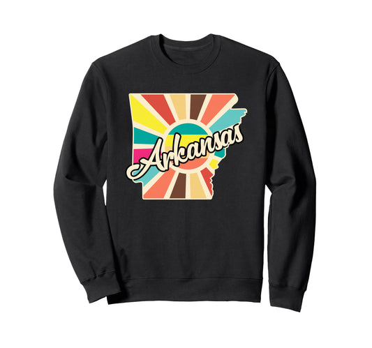 Arkansas Pride State Outline Art Sweatshirt - Graphic Print Men Women - T-Shirt, Sweatshirt, Hoodie