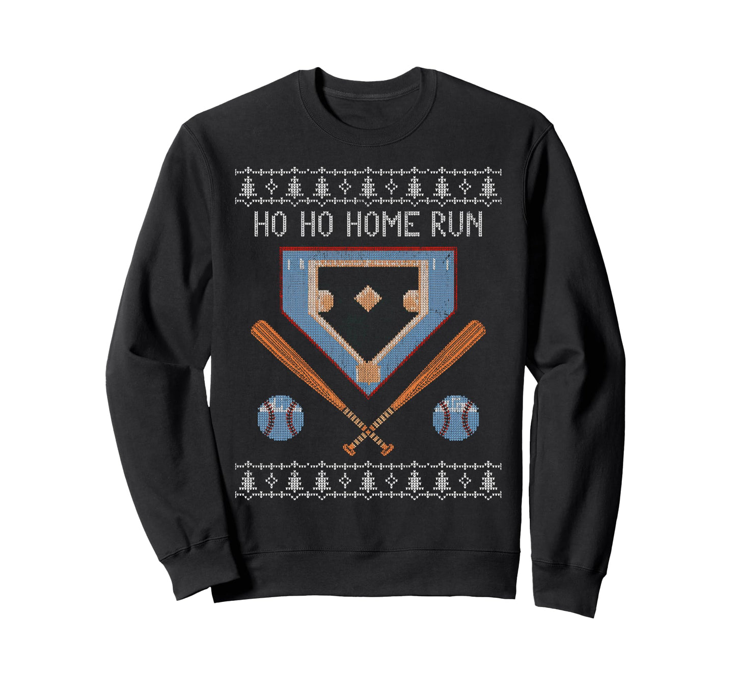 Ho Ho Home Run Funny Baseball Lover Sweatshirt - Graphic Print for Adults - T-Shirt, Sweatshirt, Hoodie