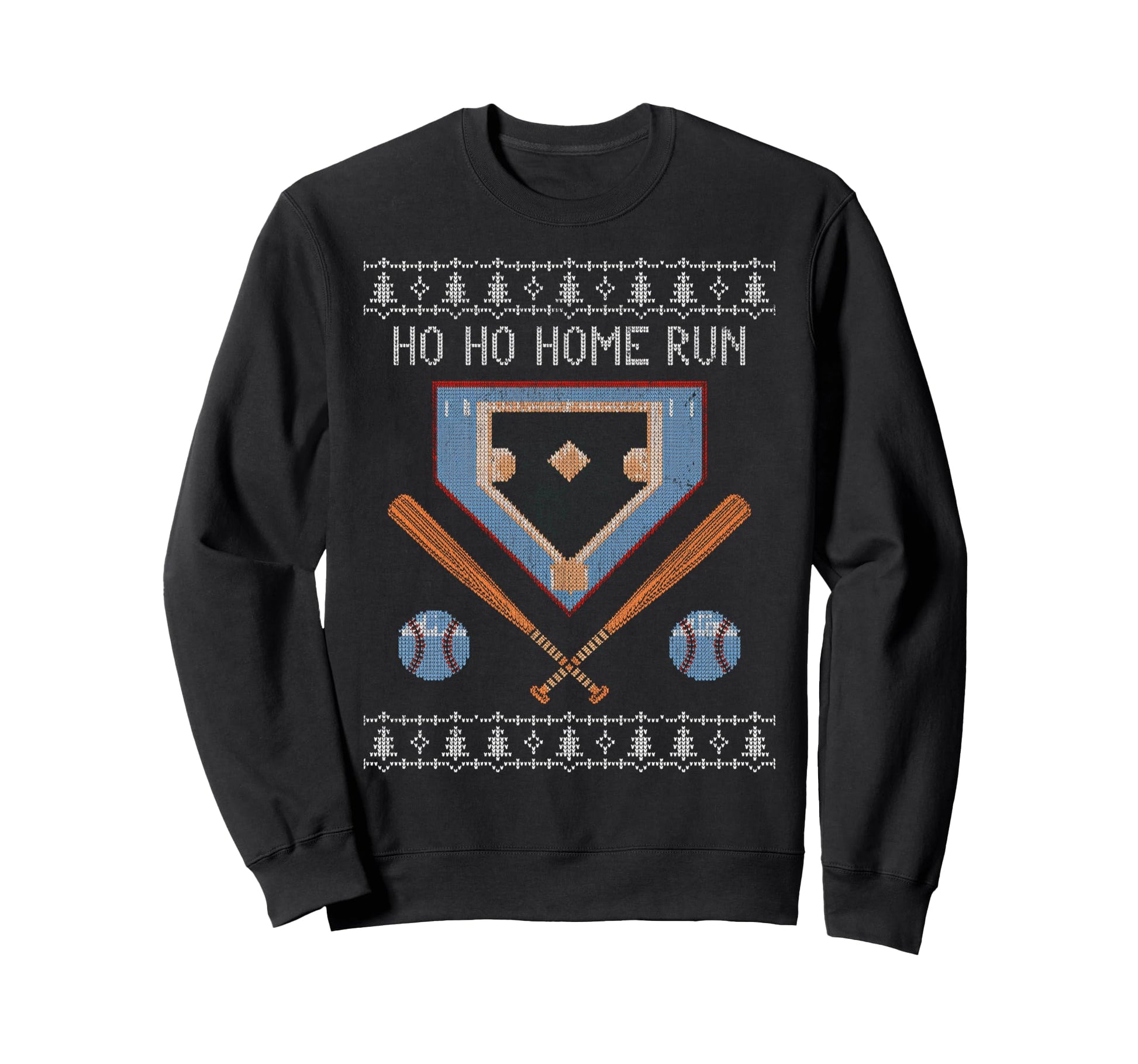Ho Ho Home Run Funny Baseball Lover Sweatshirt - Graphic Print for Adults - T-Shirt, Sweatshirt, Hoodie