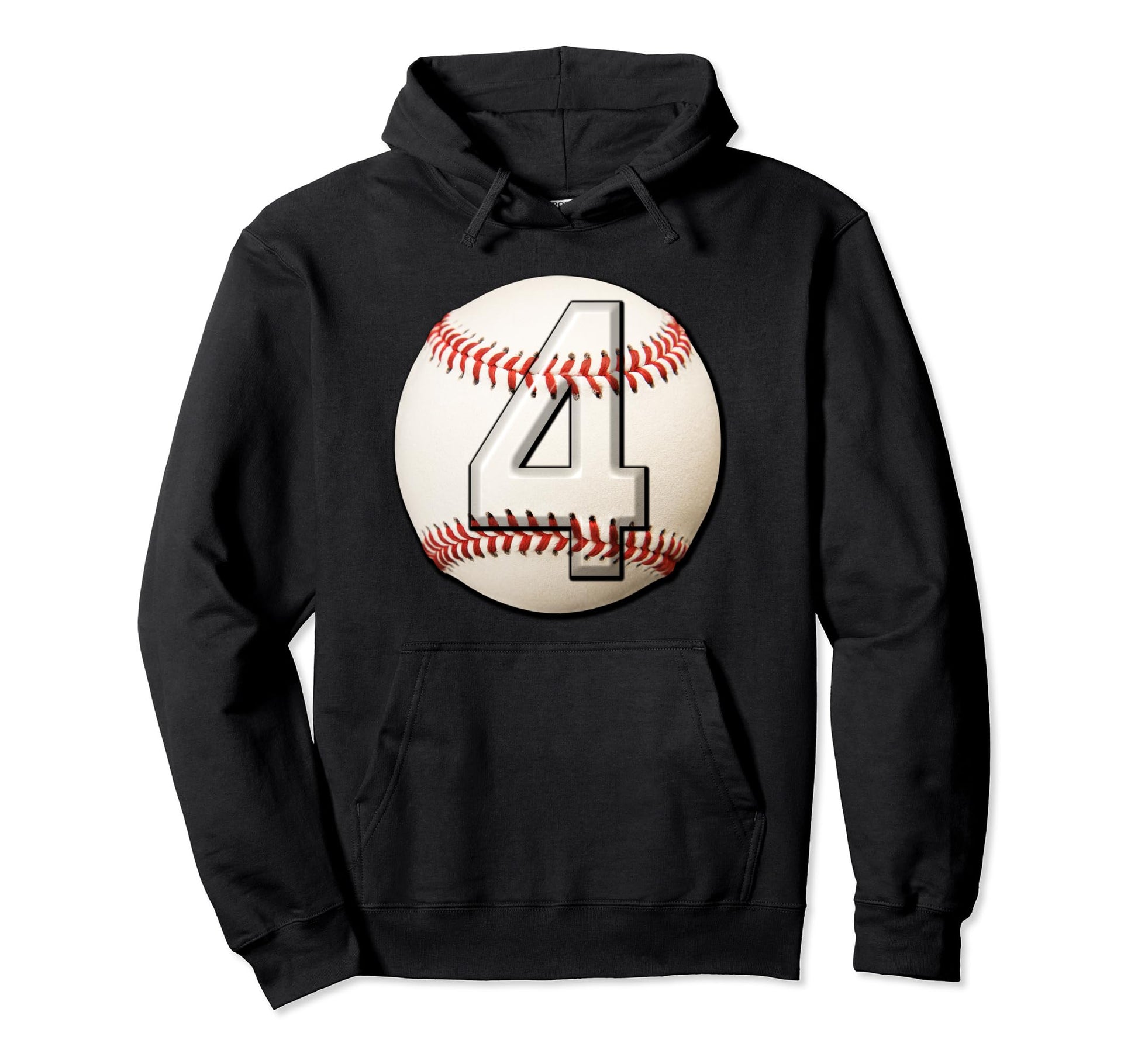 Baseball 4Th Birthday Sports Product Hoodie - Unique Graphic Men Women - T-Shirt, Sweatshirt, Hoodie