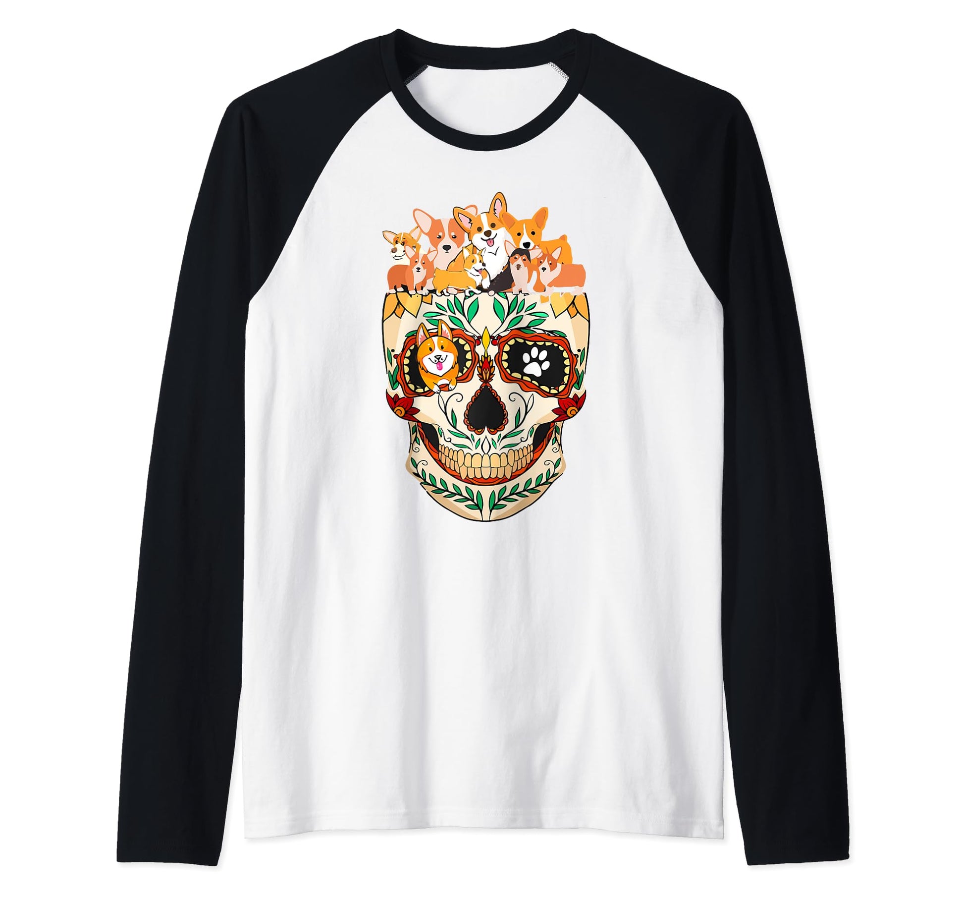 Corgi Skull Skeleton Dog Gift Hoodie - Casual Everyday Wear for Adults - T-Shirt, Sweatshirt, Hoodie
