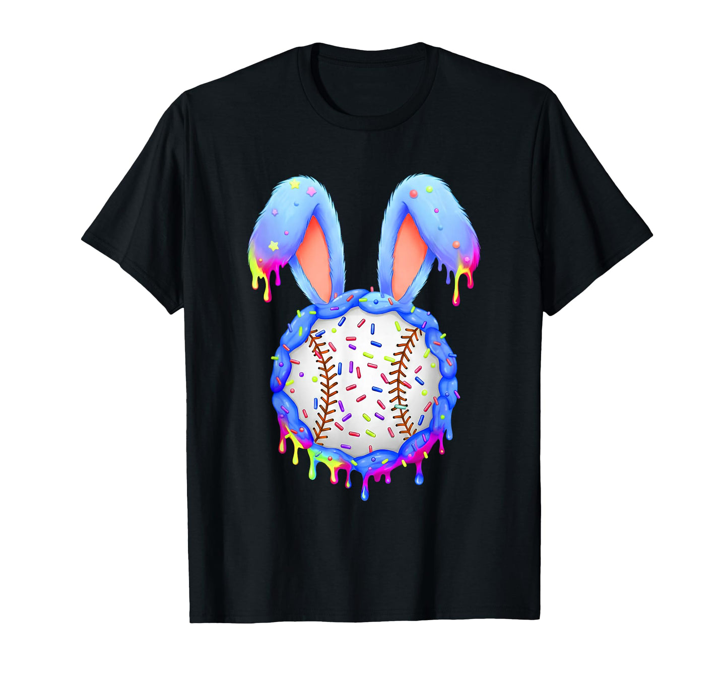 Coquette Easter Baseball Ice Cream Drip T-Shirt - Graphic Print for Adults - T-Shirt, Sweatshirt, Hoodie