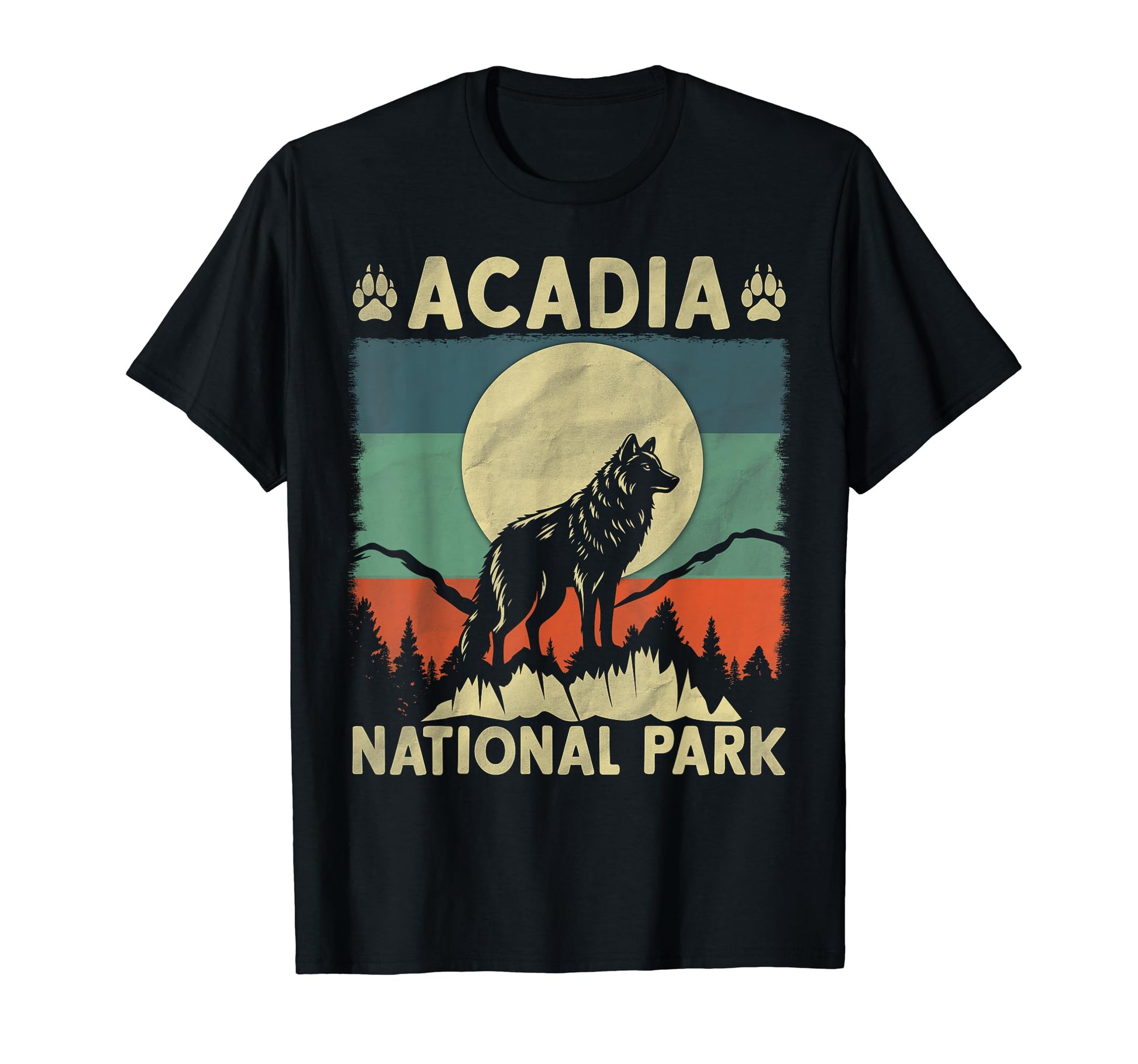 Wolf Acadia National Park T-Shirt - Casual Everyday Wear for Adults - T-Shirt, Sweatshirt, Hoodie