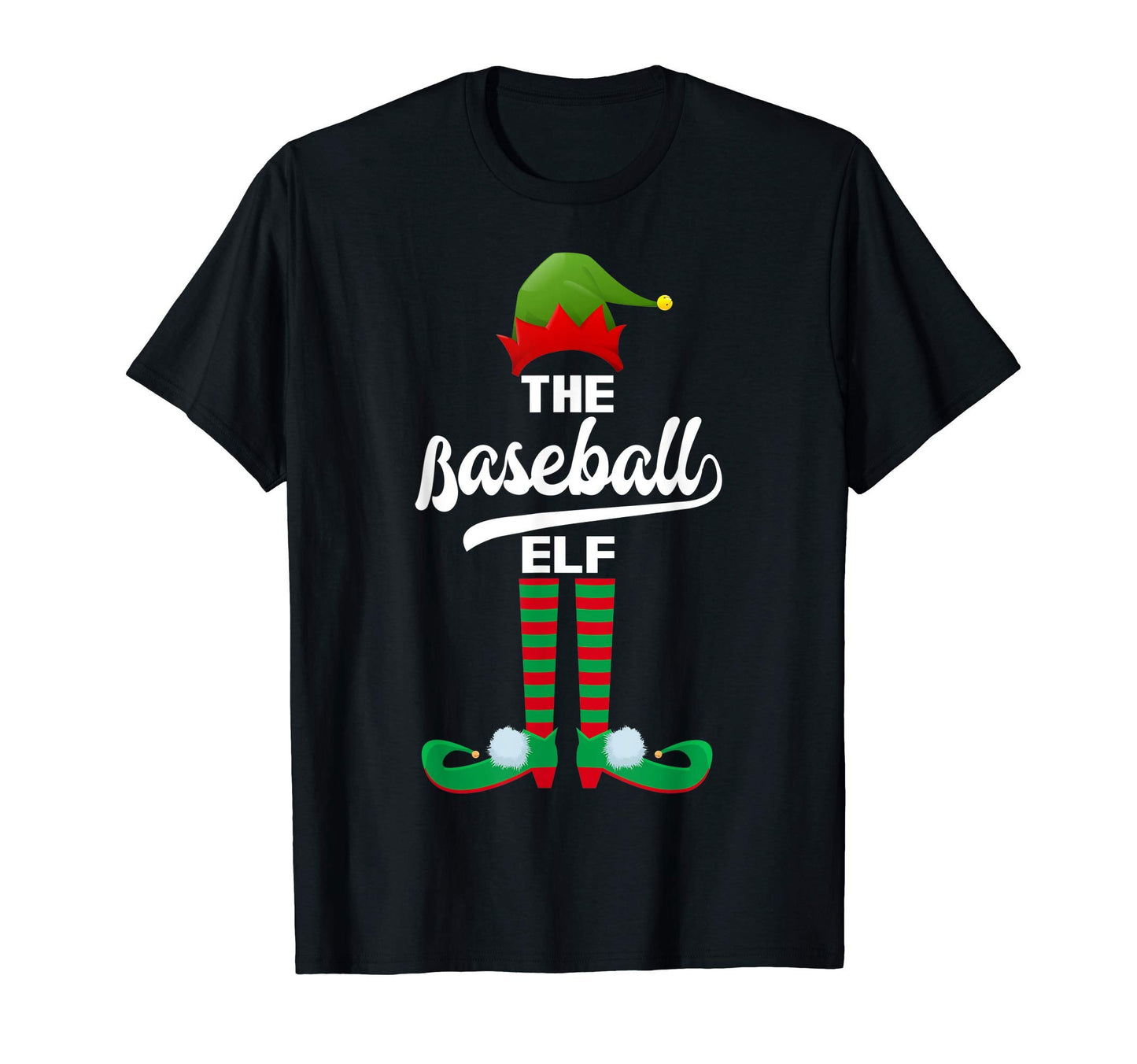 Baseball Elf Matching Family Group Party T-Shirt - Novelty Apparel Unisex - T-Shirt, Sweatshirt, Hoodie