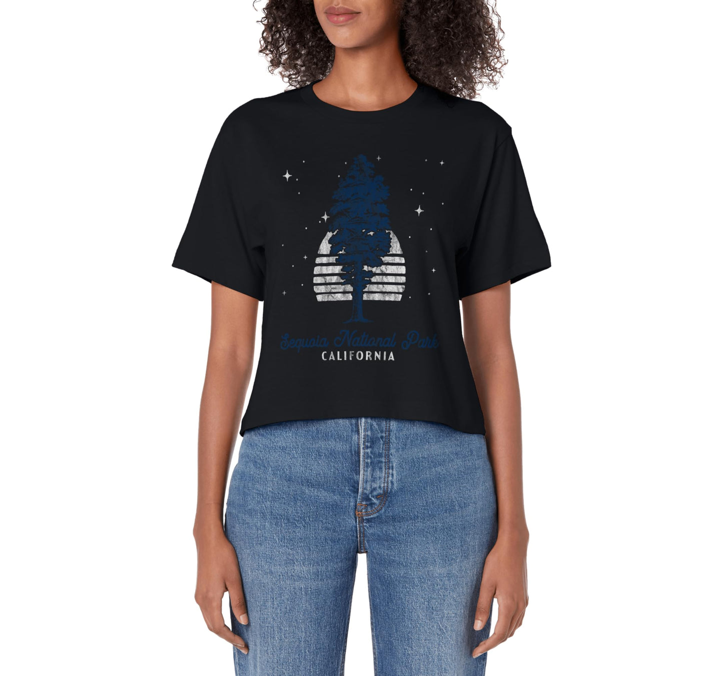 Sequoia National Park Night 80S Hoodie - Fun Novelty Design Men Women - T-Shirt, Sweatshirt, Hoodie