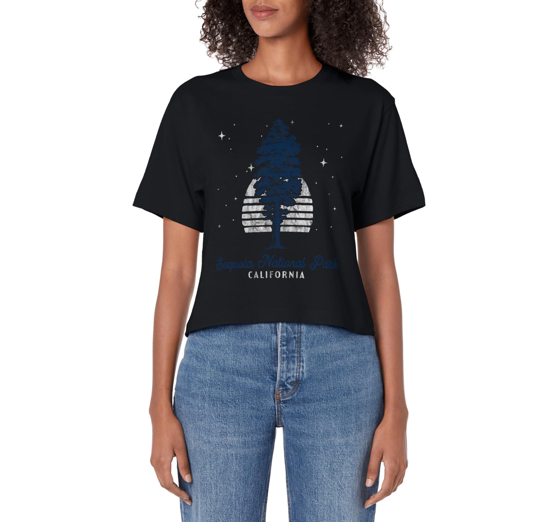 Sequoia National Park Night 80S Hoodie - Fun Novelty Design Men Women - T-Shirt, Sweatshirt, Hoodie