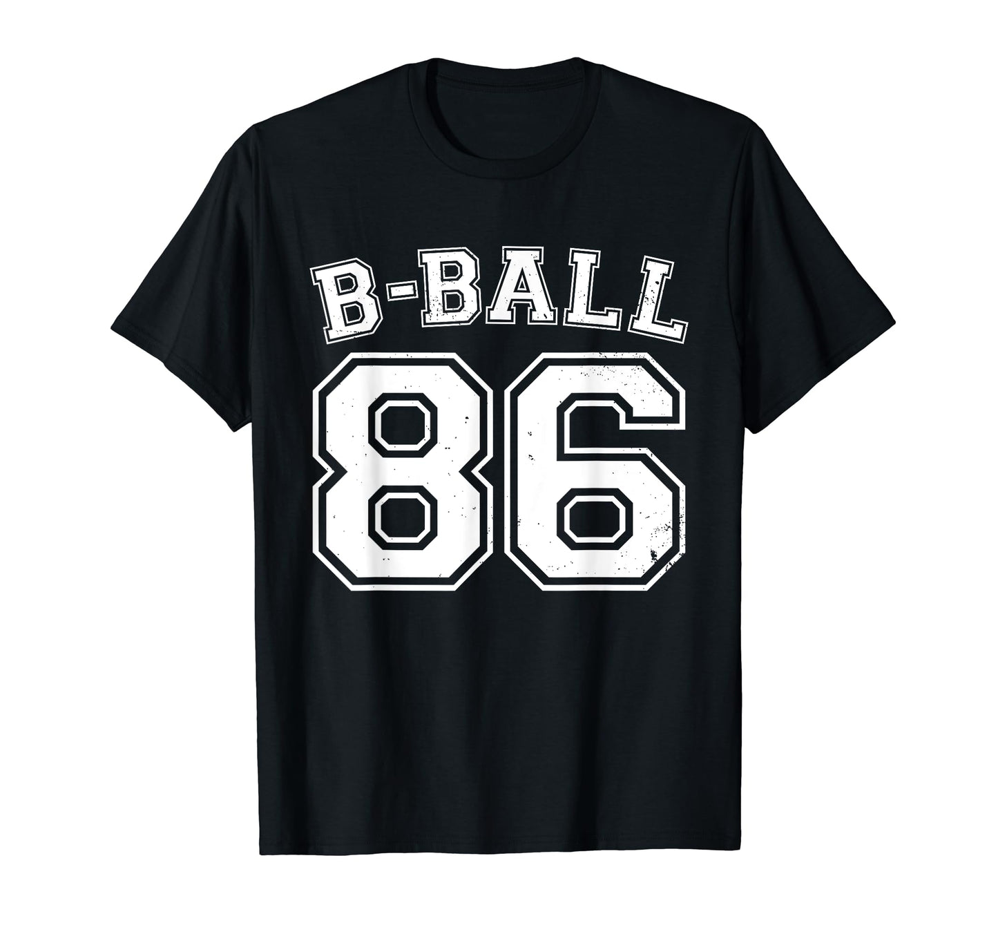 B Ball Basketball Player Number 86 T-Shirt - Minimalist Print Men Women - T-Shirt, Sweatshirt, Hoodie
