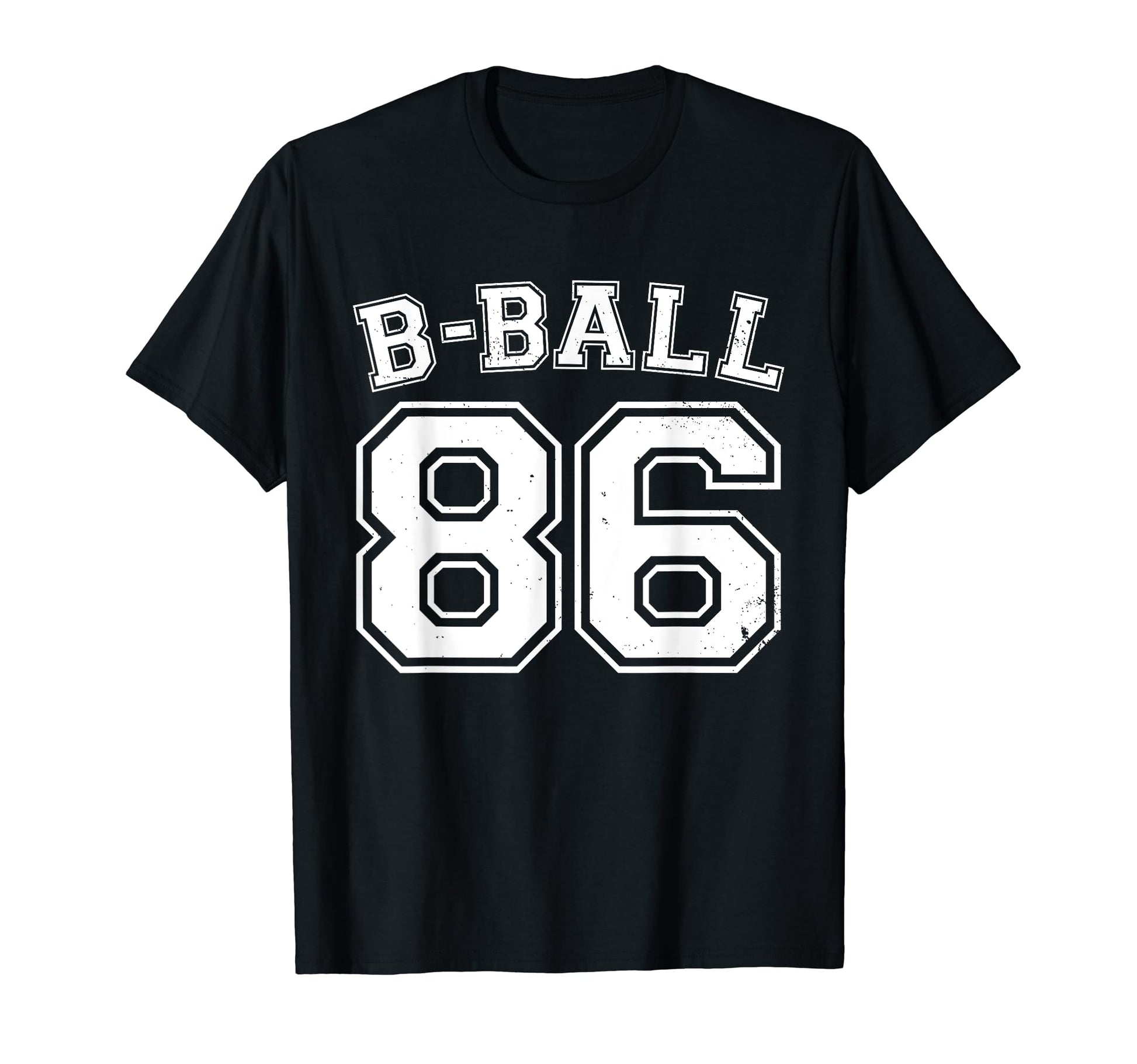 B Ball Basketball Player Number 86 T-Shirt - Minimalist Print Men Women - T-Shirt, Sweatshirt, Hoodie