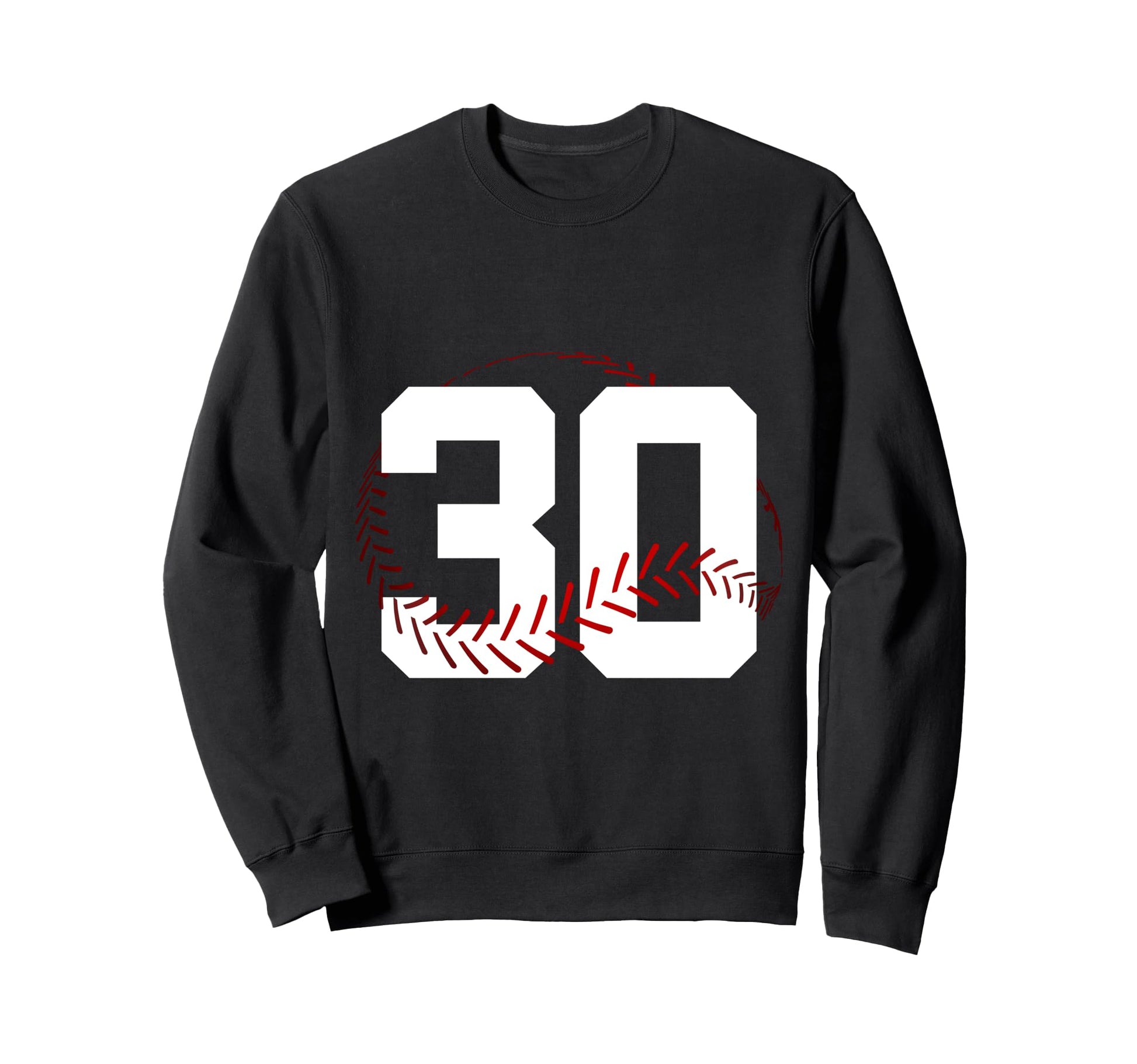 Number 30 Years Baseball 30Th Sweatshirt - Graphic Print for Adults - T-Shirt, Sweatshirt, Hoodie