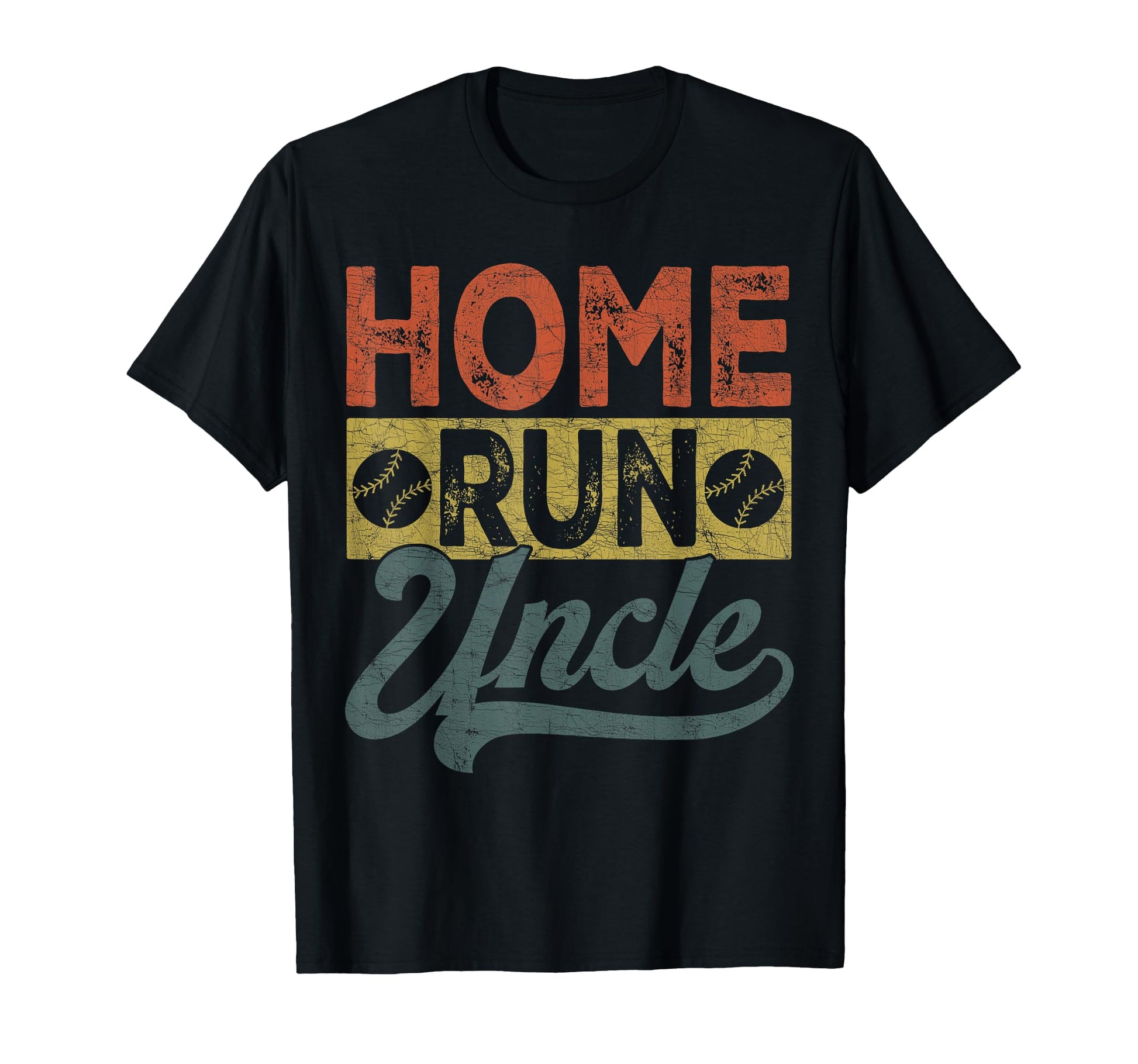 Uncle Baseball Home Run Uncle T-Shirt - Trendy Graphic Unisex - T-Shirt, Sweatshirt, Hoodie