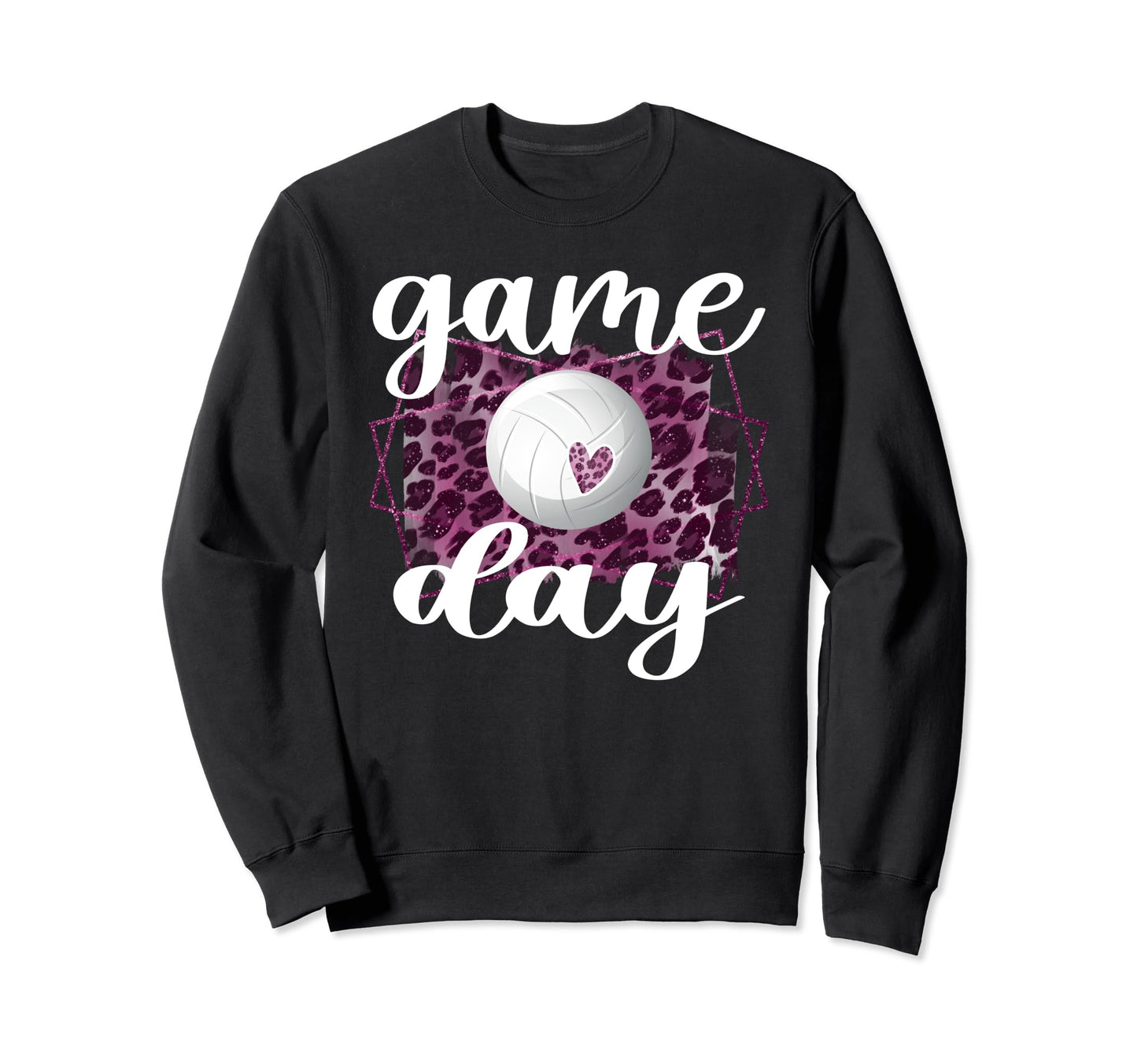 Game Day Leopard Volleyball Game Day Sweatshirt - Streetwear Style Unisex - T-Shirt, Sweatshirt, Hoodie