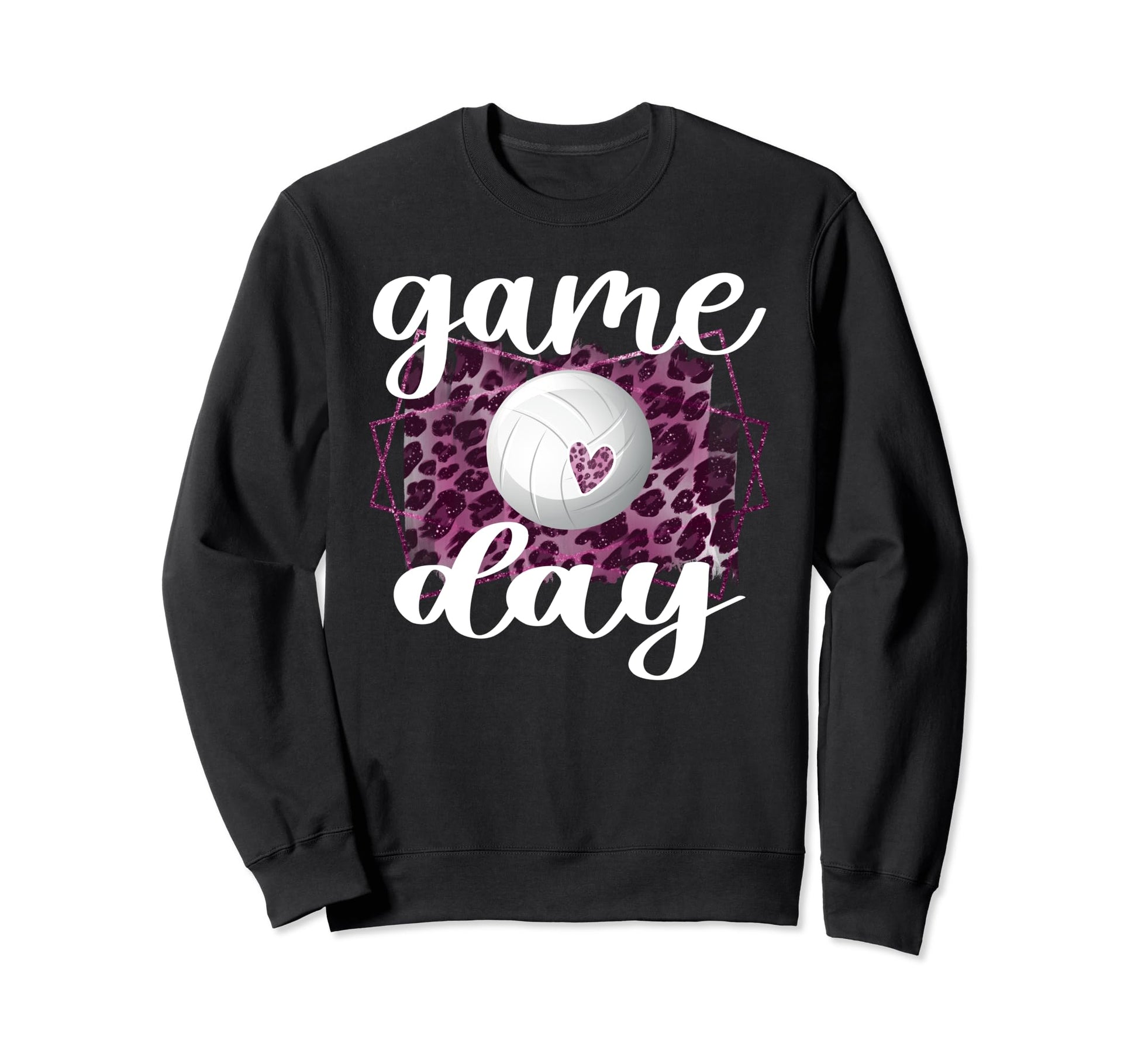 Game Day Leopard Volleyball Game Day Sweatshirt - Streetwear Style Unisex - T-Shirt, Sweatshirt, Hoodie