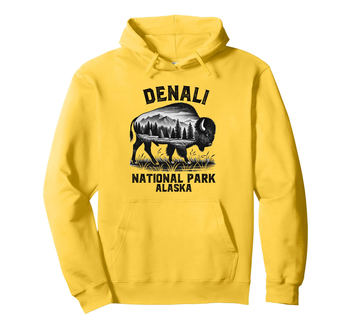 Denali National Park Souvenir Alaska Hoodie - Minimalist Print Unisex - T-Shirt, Sweatshirt, Hoodie