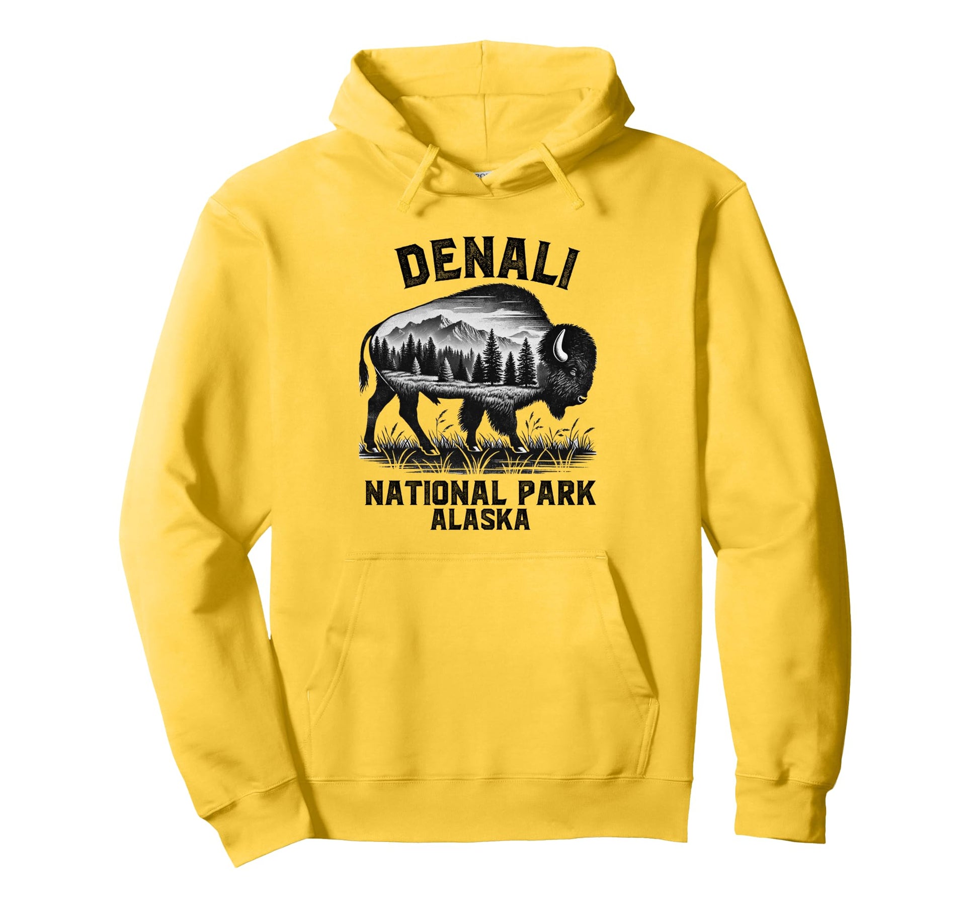 Denali National Park Souvenir Alaska Hoodie - Minimalist Print Unisex - T-Shirt, Sweatshirt, Hoodie