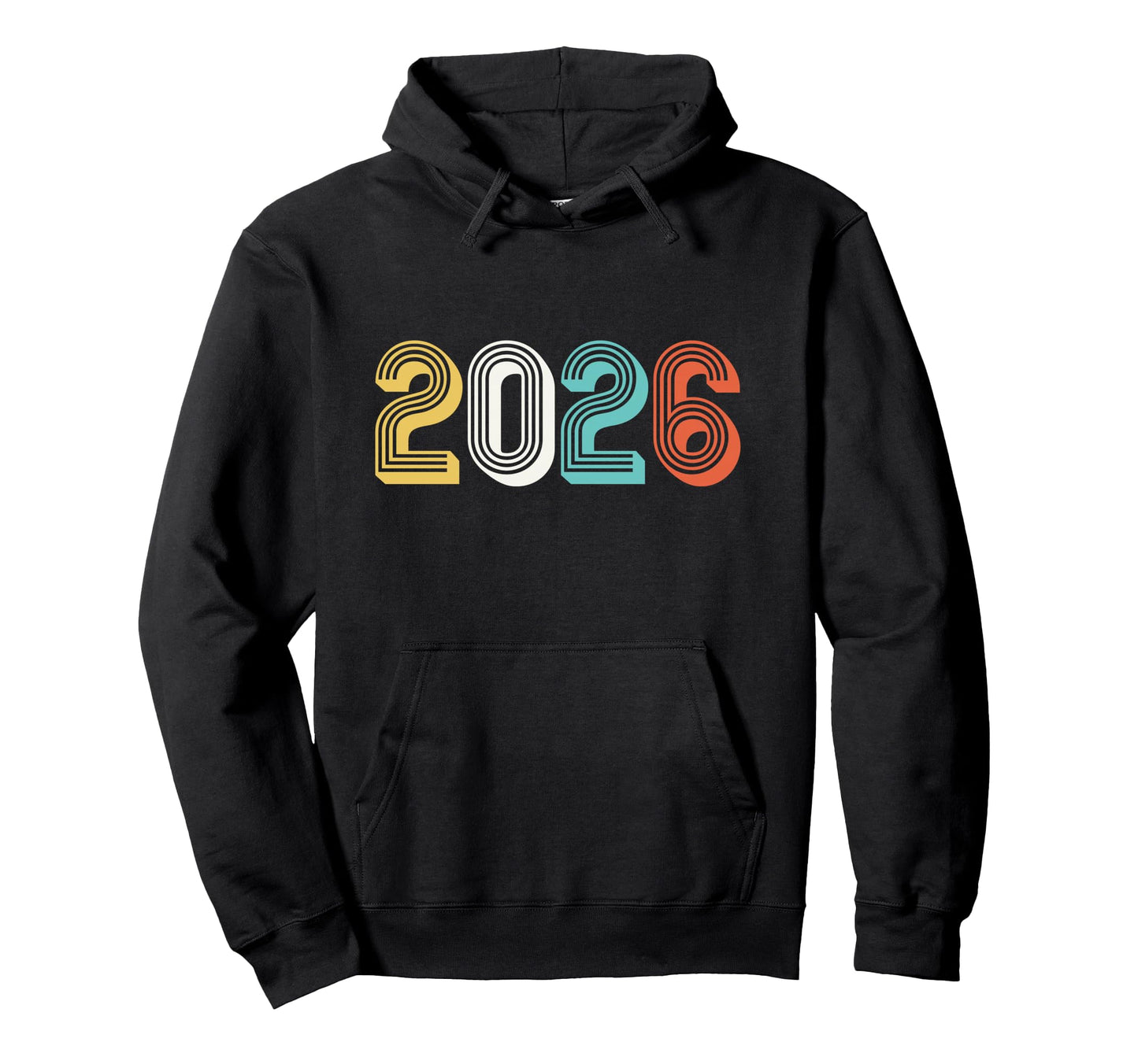 2026 New Year Vibes Typography Hoodie - Novelty Apparel for Adults - T-Shirt, Sweatshirt, Hoodie