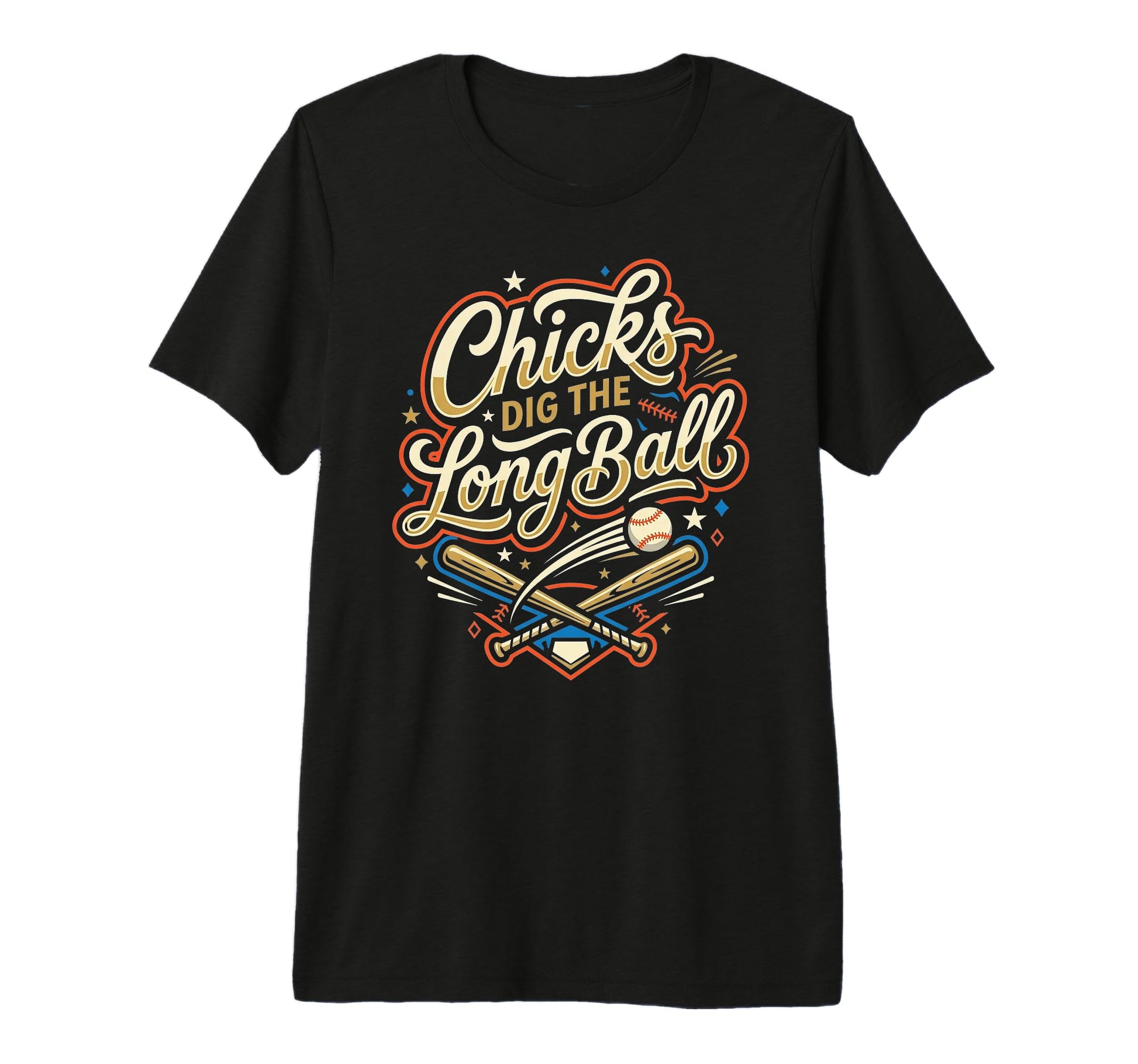 Funny Baseball Chicks Dig Long Ball Tri T-Shirt - Trendy Graphic Men Women - T-Shirt, Sweatshirt, Hoodie