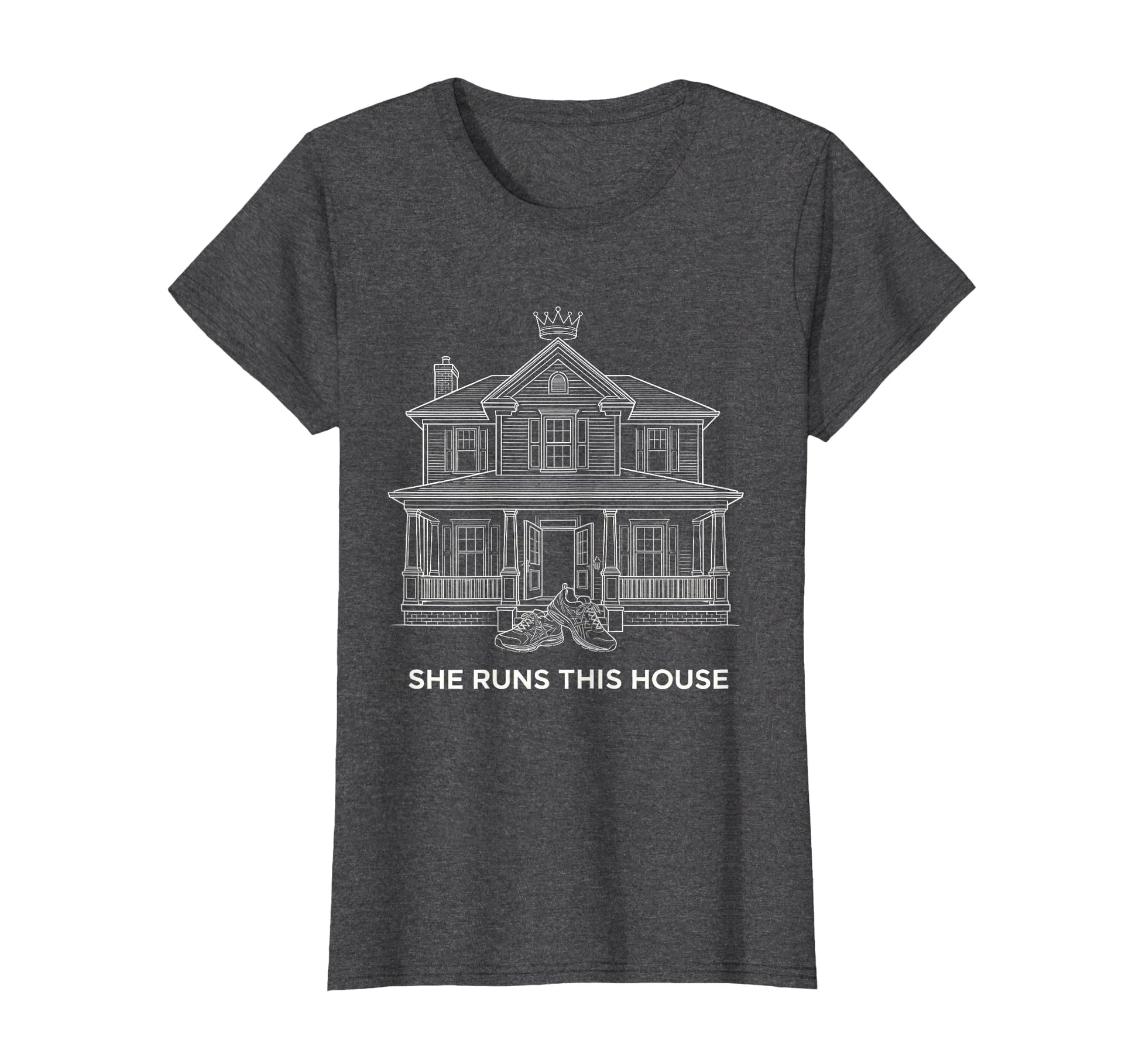 She Runs This House Bold Wife T-Shirt - Trendy Graphic for Adults - T-Shirt, Sweatshirt, Hoodie