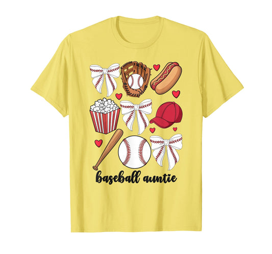 Baseball Auntie Coquette Bow Nephew T-Shirt - Streetwear Style Unisex - T-Shirt, Sweatshirt, Hoodie