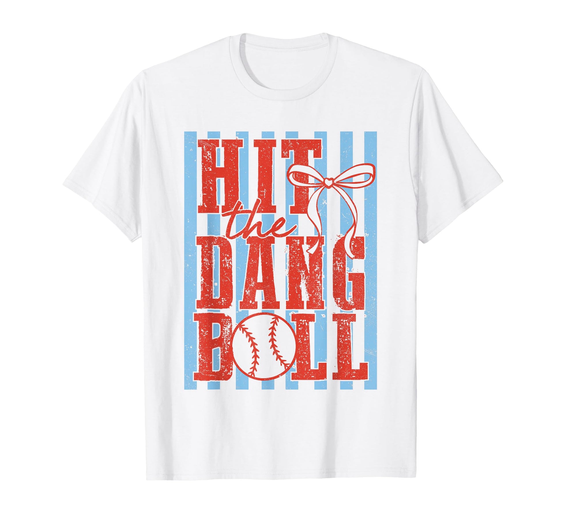 Hit Dang Ball Baseball Season T-Shirt - Minimalist Print Men Women - T-Shirt, Sweatshirt, Hoodie