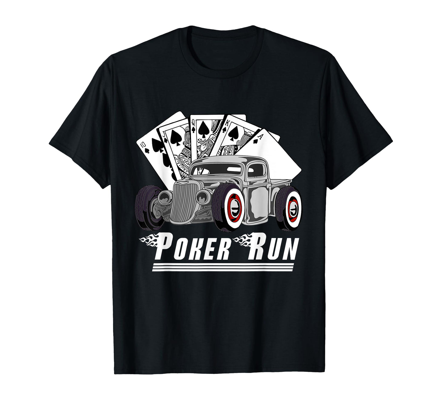 Rat Rod Poker Run Car Show Hot Rod Trucks T-Shirt - Graphic Print Unisex - T-Shirt, Sweatshirt, Hoodie