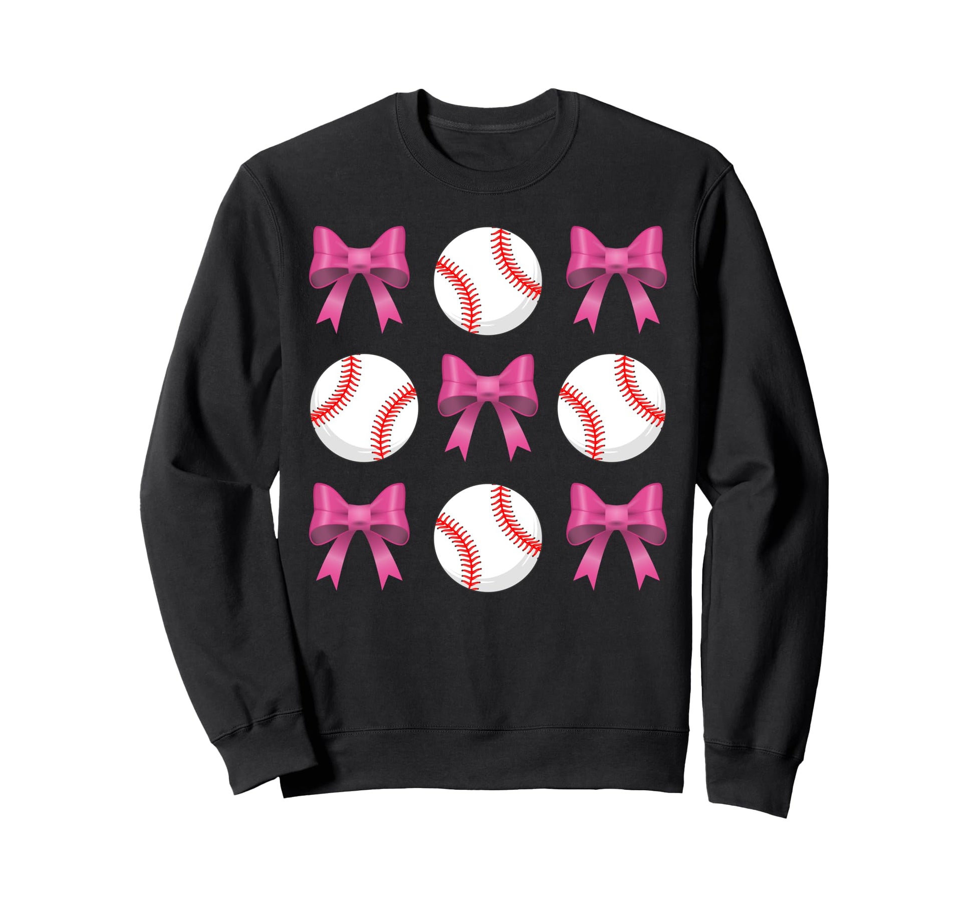 Baseball Mom Mama Coquette Bow Happy Sweatshirt - Trendy Graphic Men Women - T-Shirt, Sweatshirt, Hoodie