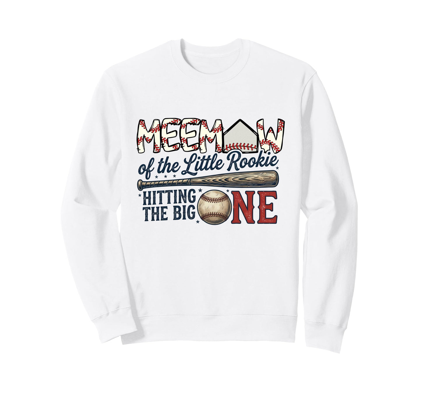 Grandma Meemaw Lil Rookie 1St Birthday Sweatshirt - Unique Graphic Unisex - T-Shirt, Sweatshirt, Hoodie