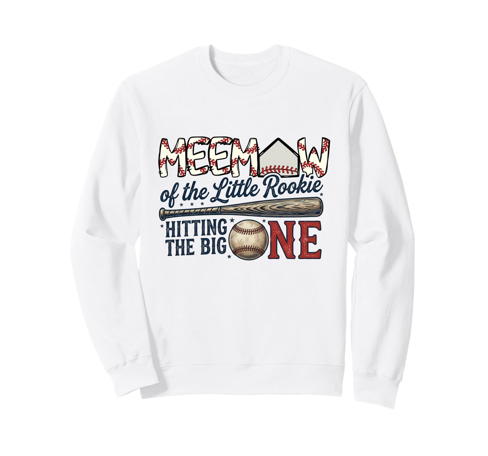 Grandma Meemaw Lil Rookie 1St Birthday Sweatshirt - Unique Graphic Unisex - T-Shirt, Sweatshirt, Hoodie