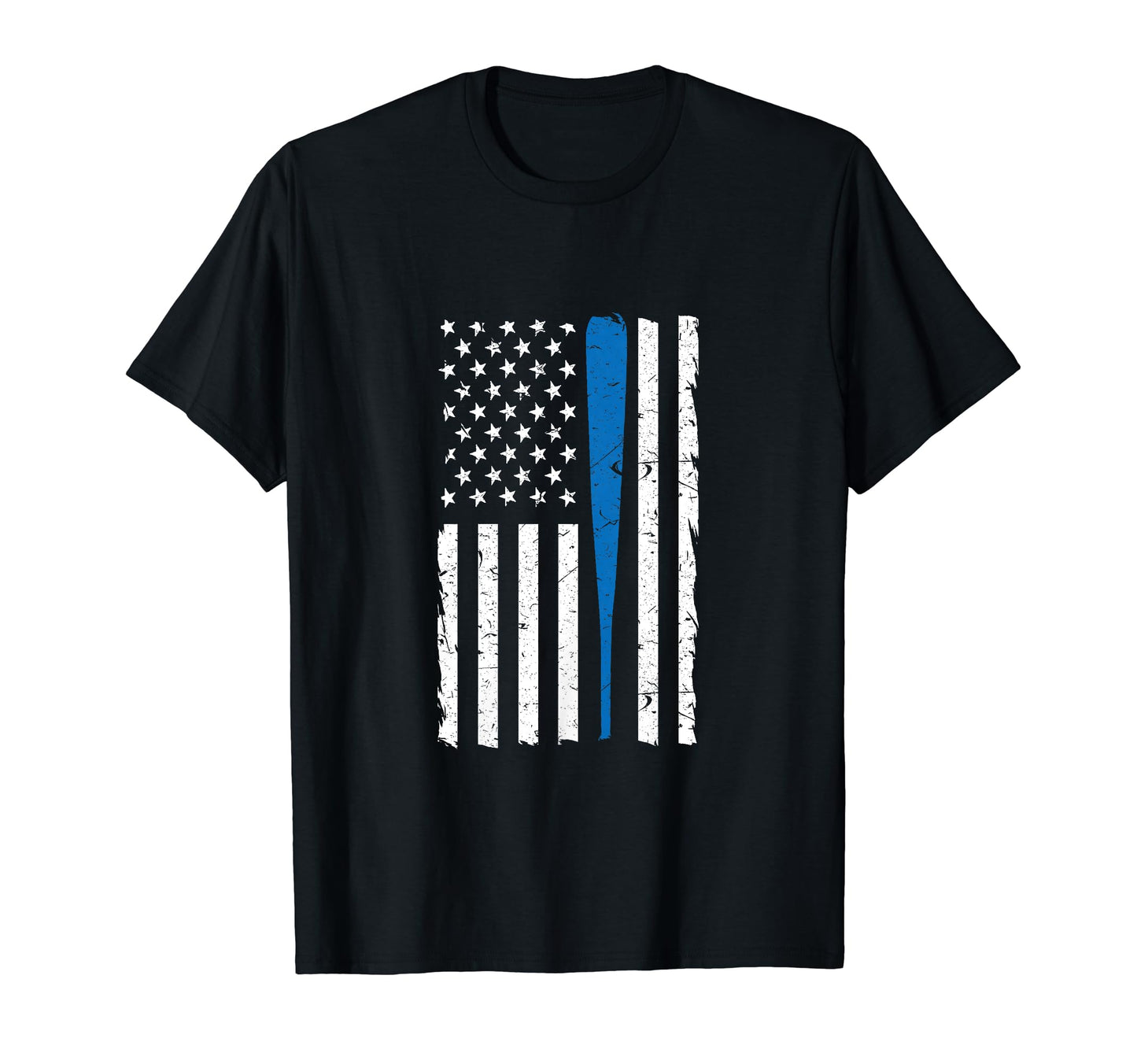 Distressed Blue American Baseball T-Shirt - Trendy Graphic Men Women - T-Shirt, Sweatshirt, Hoodie