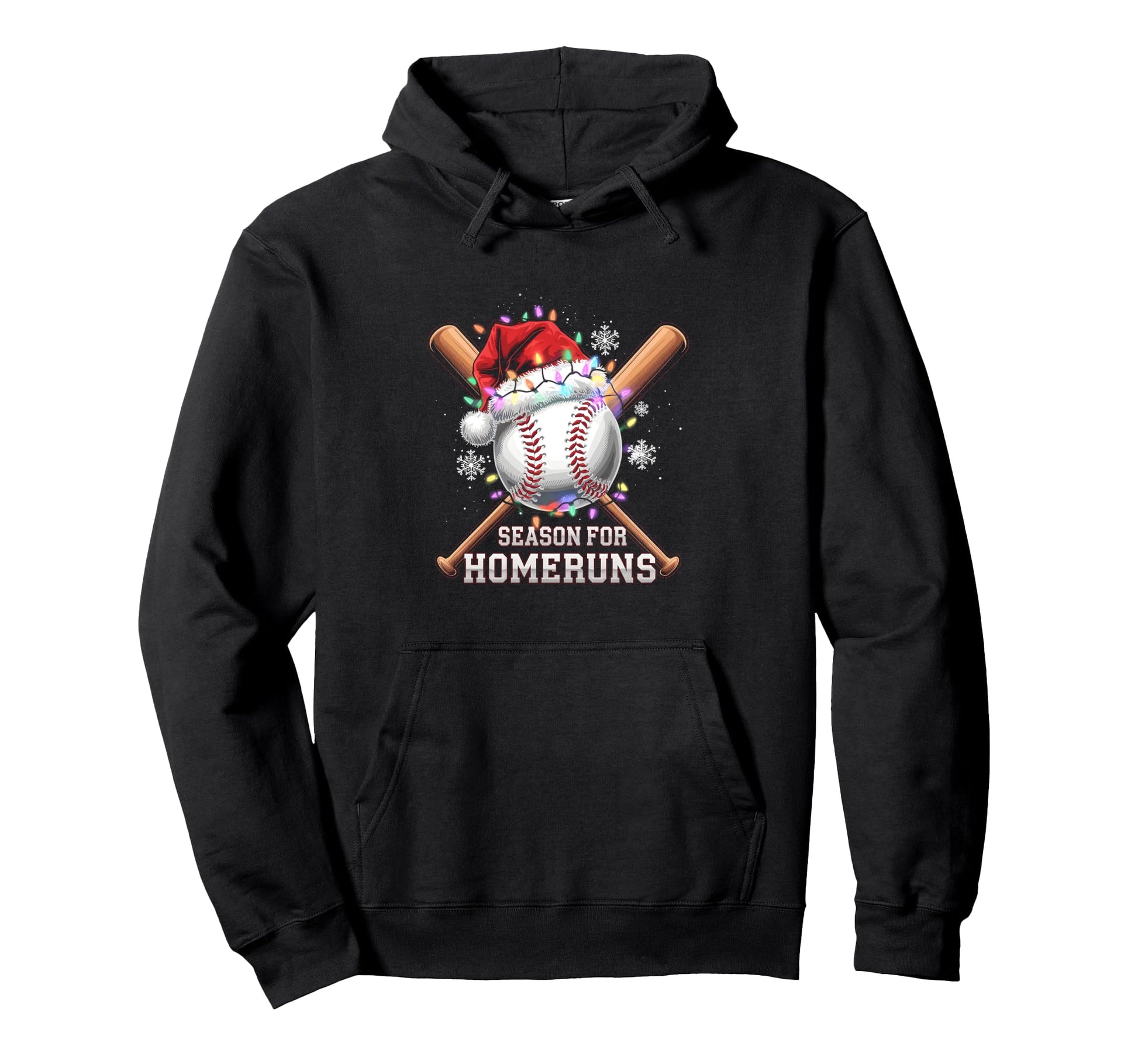 Baseball Santa Ball Season Homeruns Hoodie - Streetwear Style Men Women - T-Shirt, Sweatshirt, Hoodie